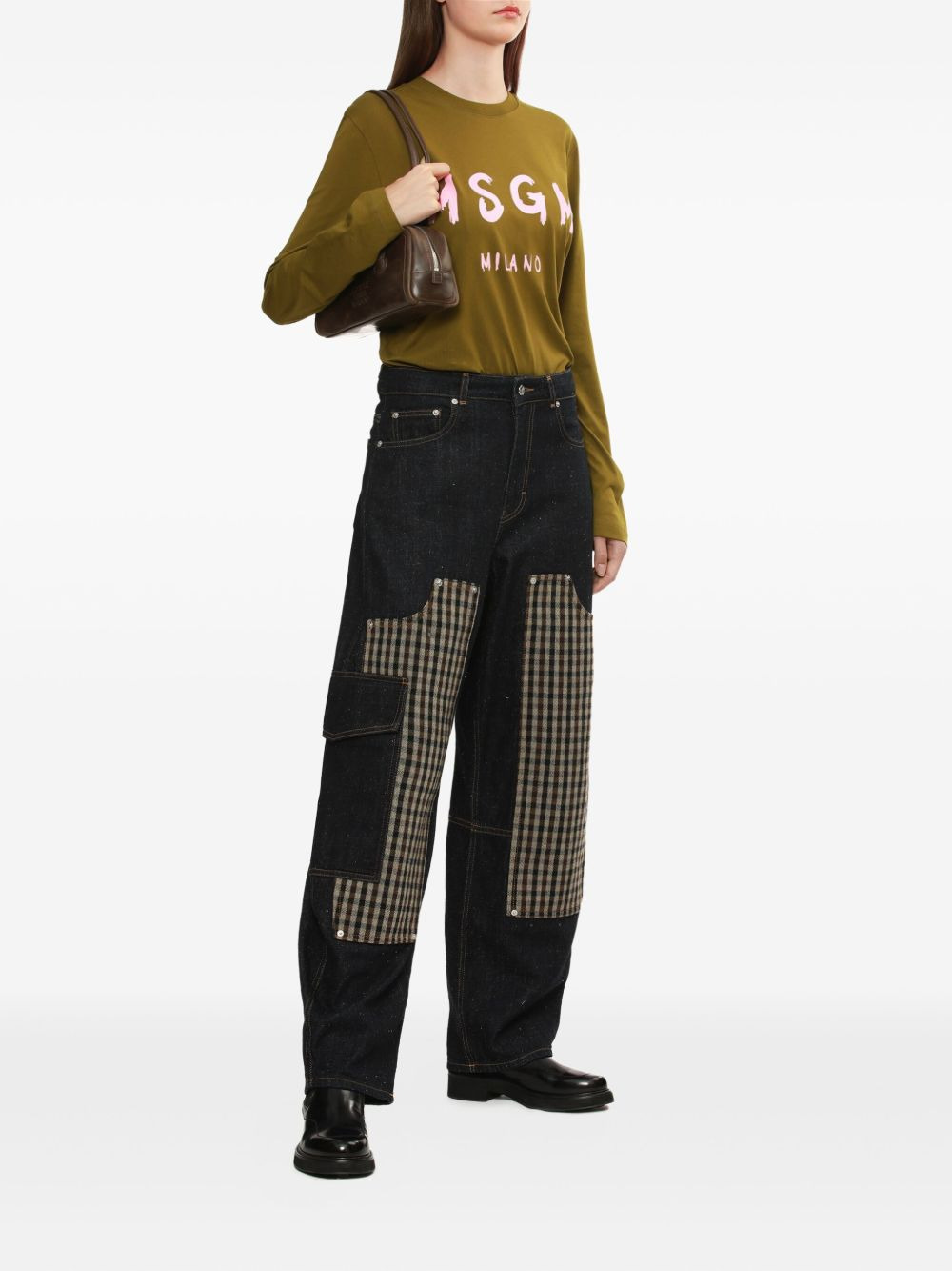 logo-print long-sleeve T-shirt - 2