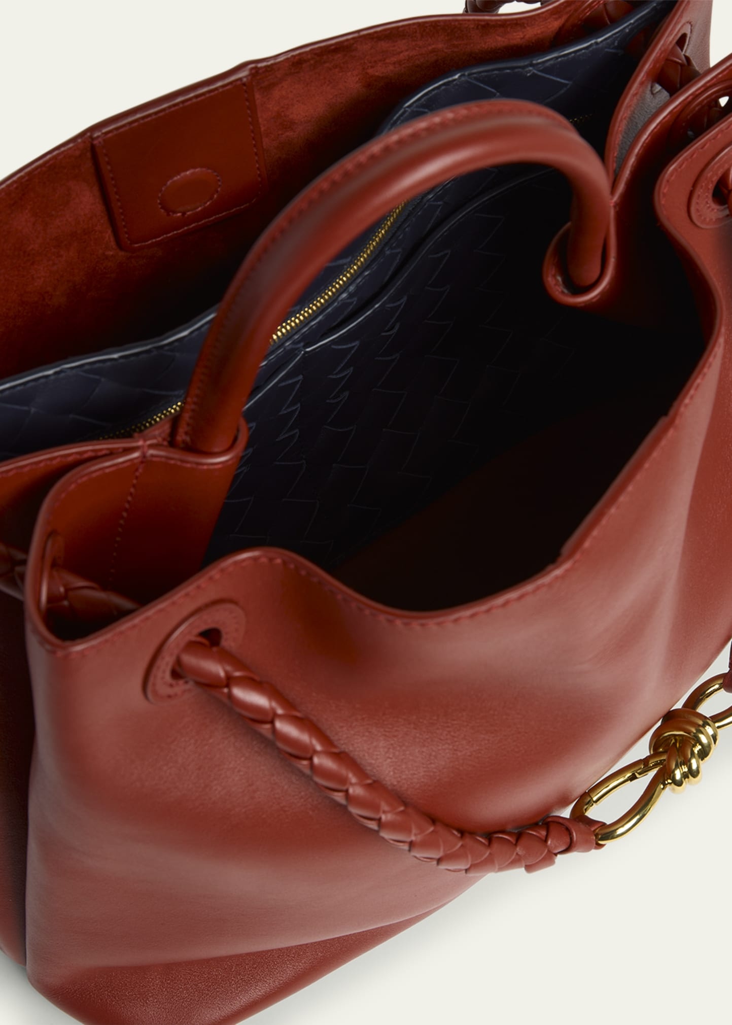 Medium Andiamo Leather Shoulder Bag - 4