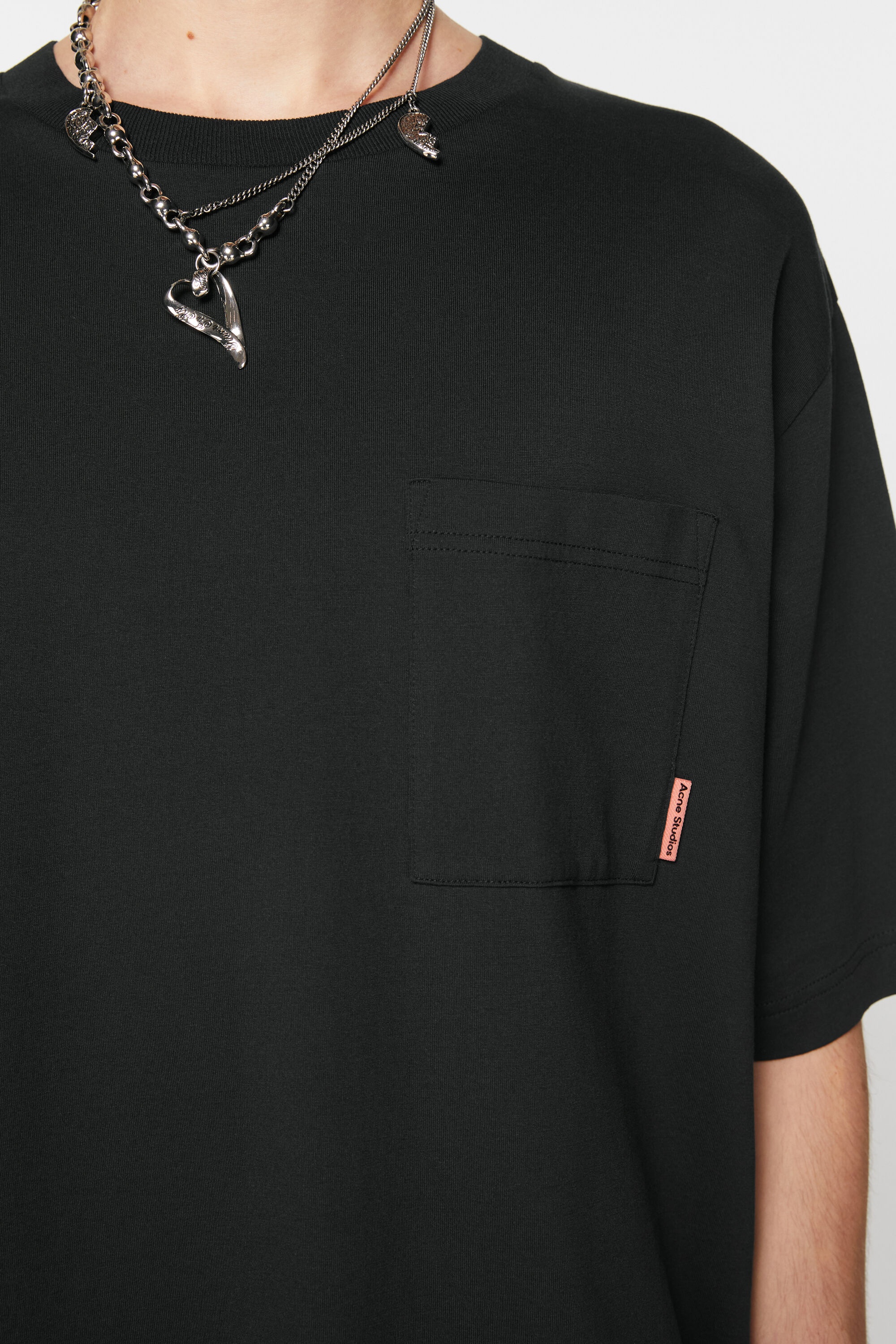 Crew neck t-shirt - Relaxed fit - Black - 4