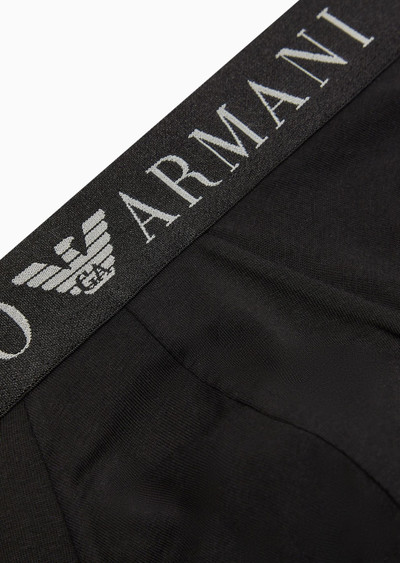 EMPORIO ARMANI Superfine cotton briefs with logo waistband outlook