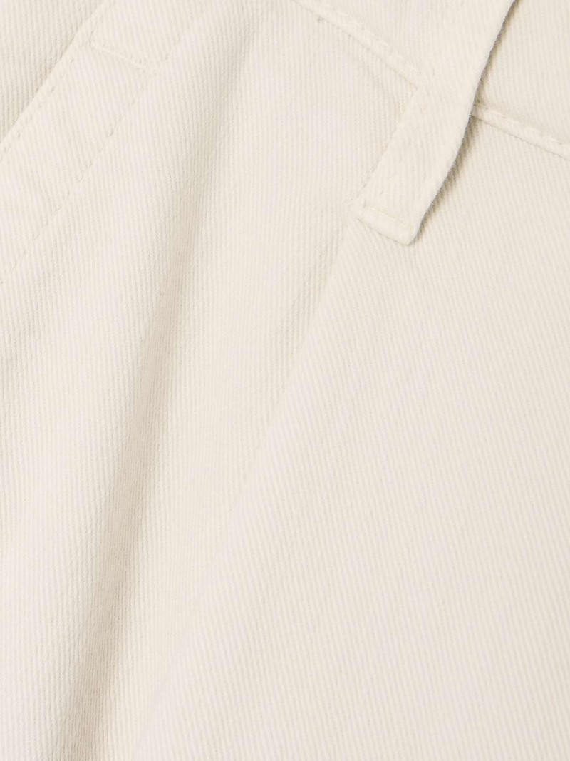 Pleated cotton-blend twill tapered pants 5