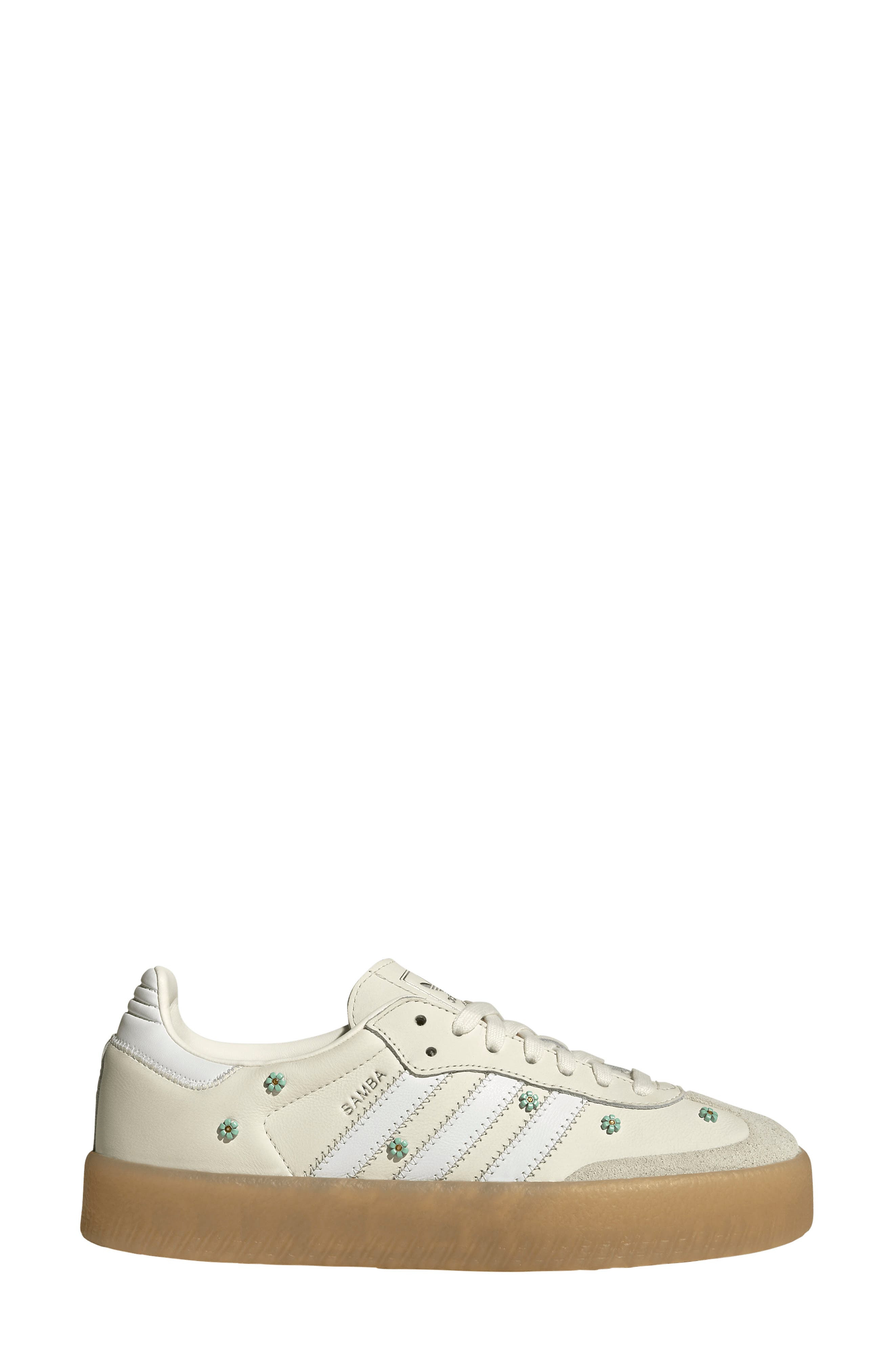 adidas Sambae Sneaker in Off White/White/Clear Mint at Nordstrom - 3