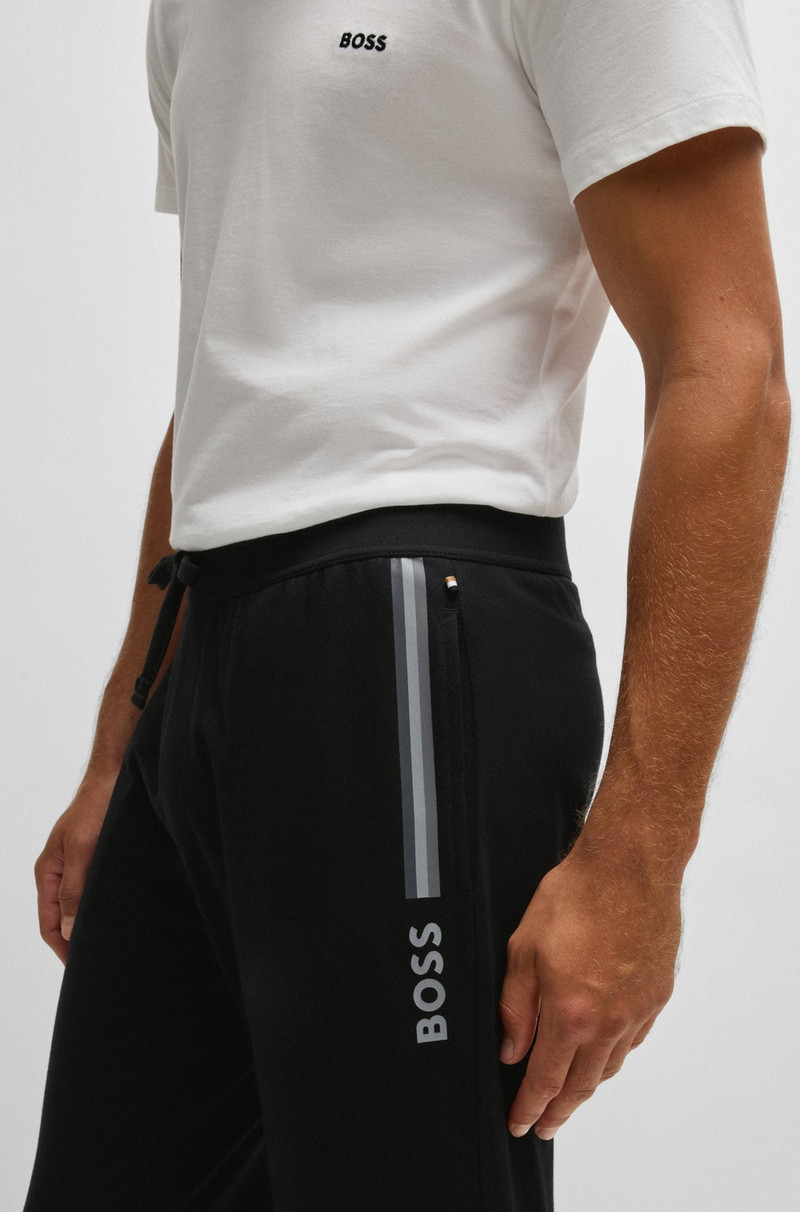 DRAWCORD TRACKSUIT BOTTOMS IN COTTON TERRY WITH LOGO PRINT 5