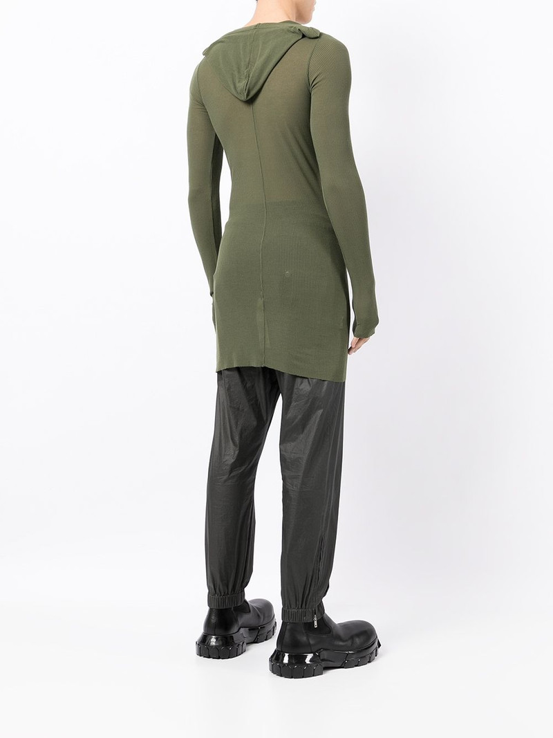 rib-knit hooded T-shirt 4