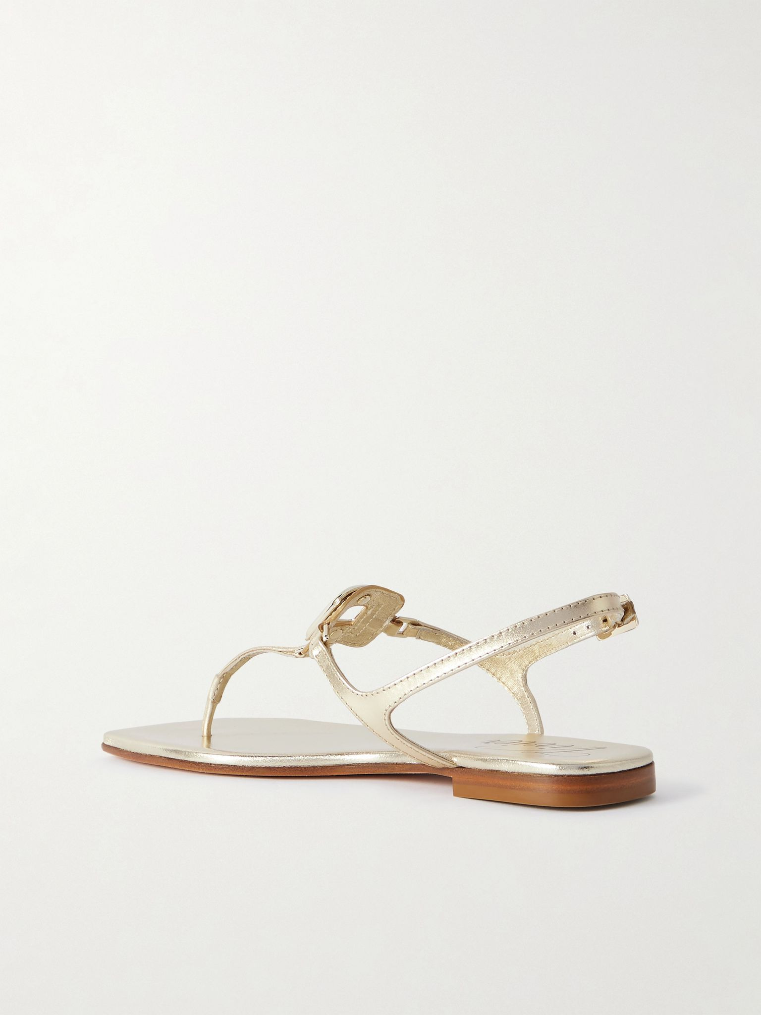 Viv By The Sea metallic leather sandals Gold - 3