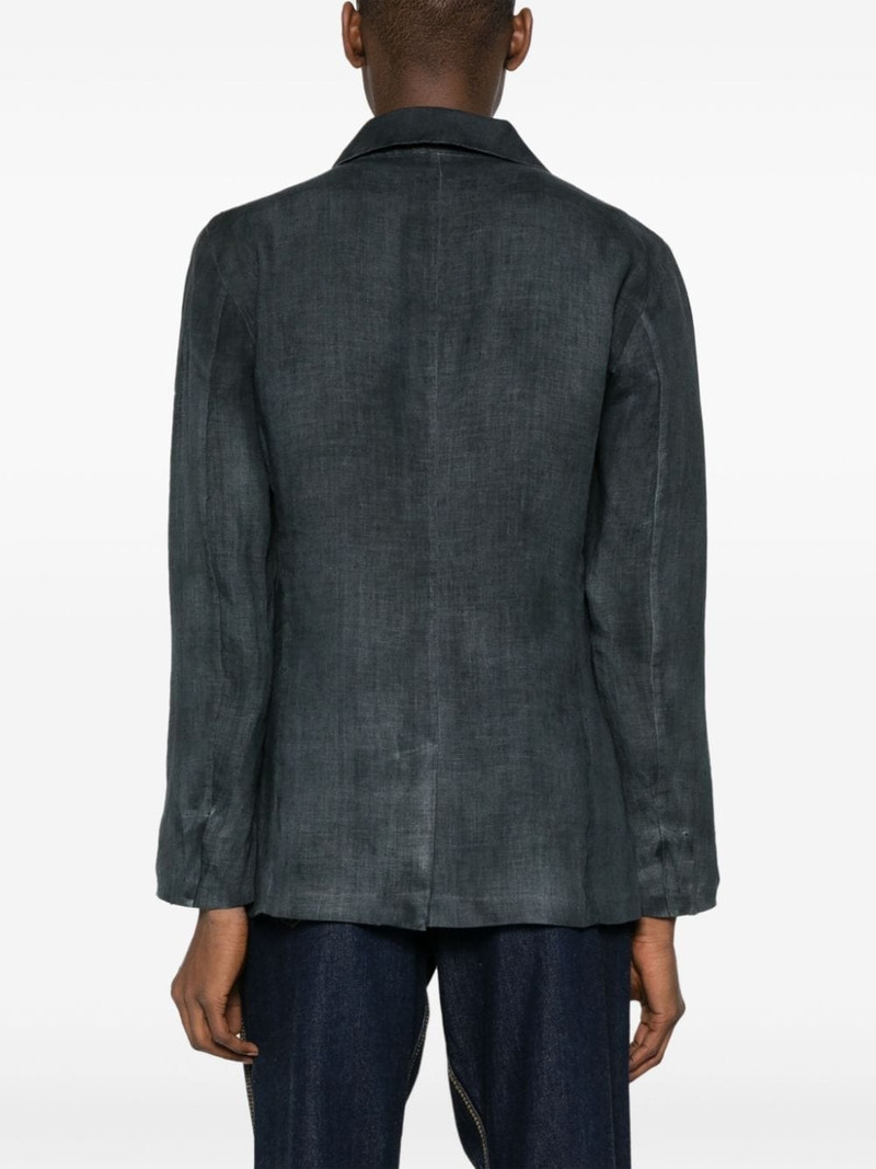 slub-texture hemp blazer 4