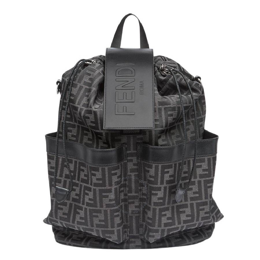 Fendi Embossed Leather Backpack - 1