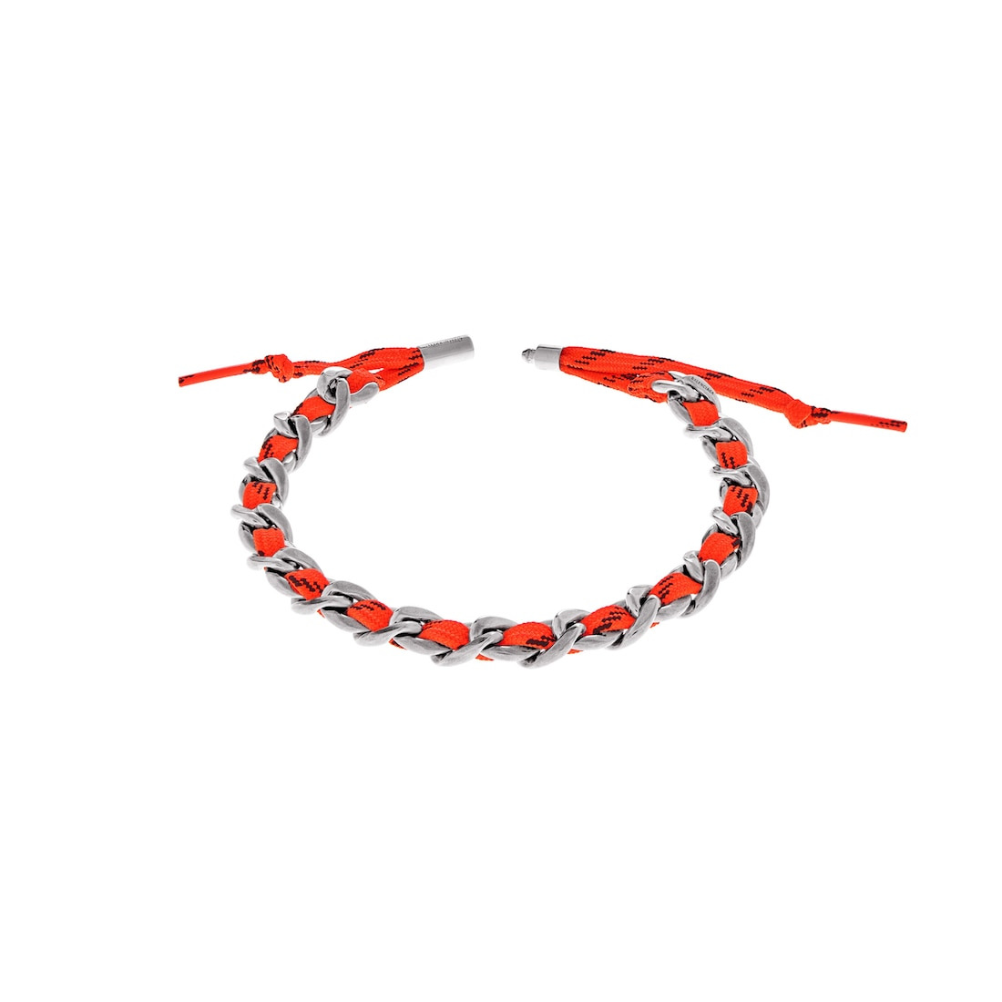 Malibu Gourmette Choker in Antique Silver/neon Orange - 2