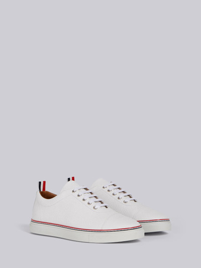 Thom Browne Straight Toe Cap Trainer In Pebble Grain outlook