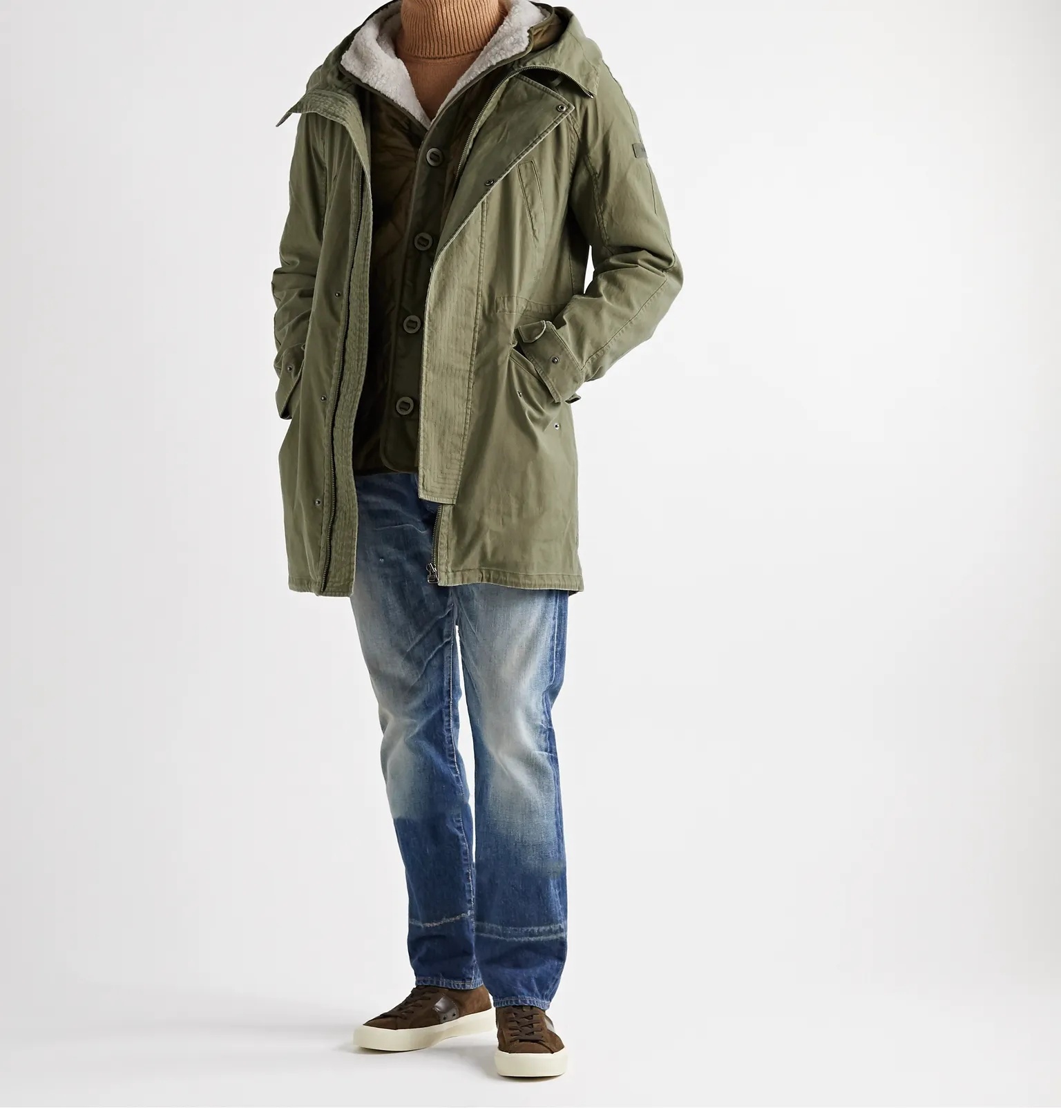 Cotton-Twill Parka with Detachable Ripstop and Shearling Liner - 2