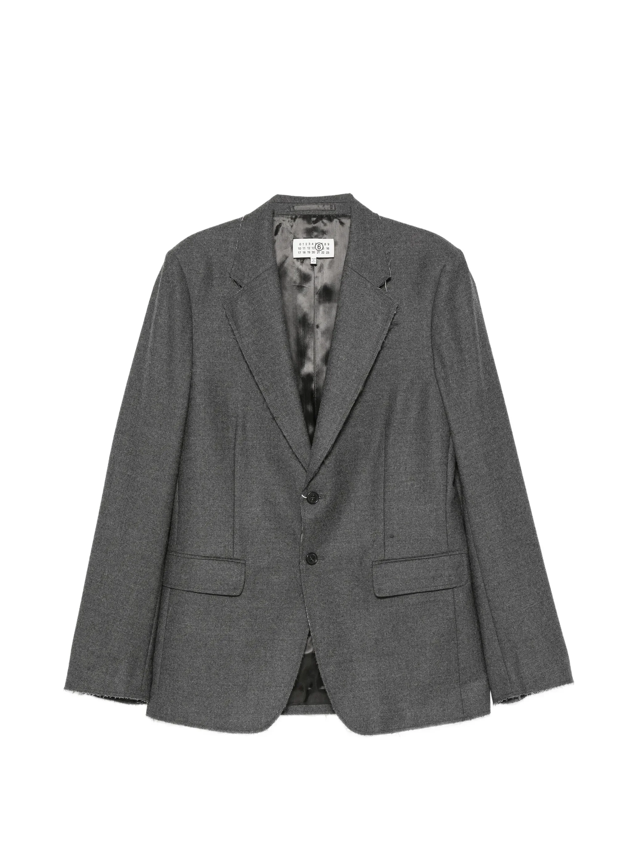 Mm6 Maison Margiela Frayed-edge Blazer - 1
