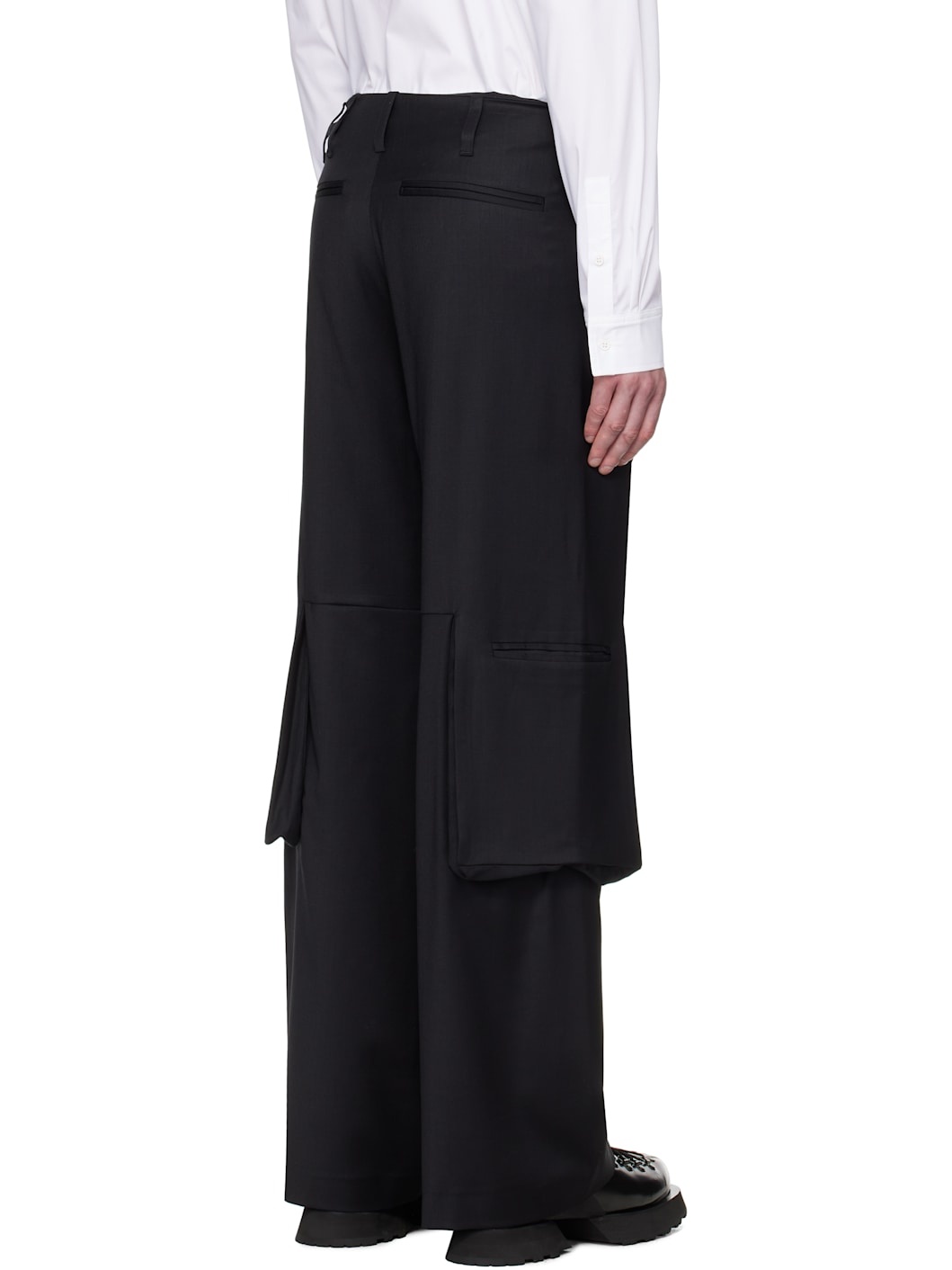 Black Ferro Tailored Cargo Pants - 3