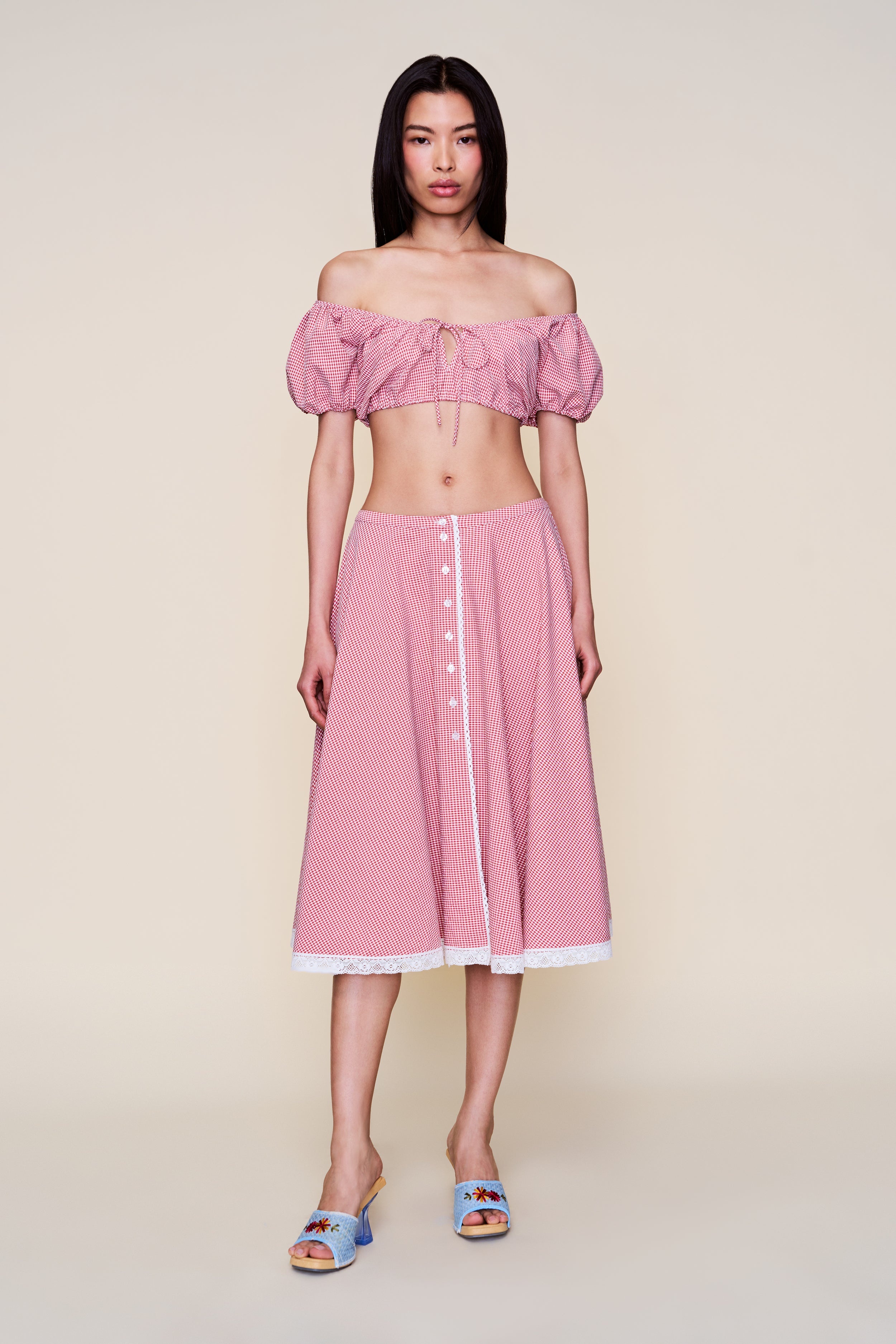 RAVELLO GINGHAM SKIRT - 2