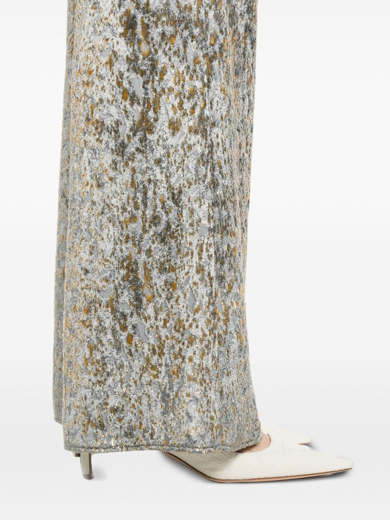 animal-patterned wide-leg trousers 5