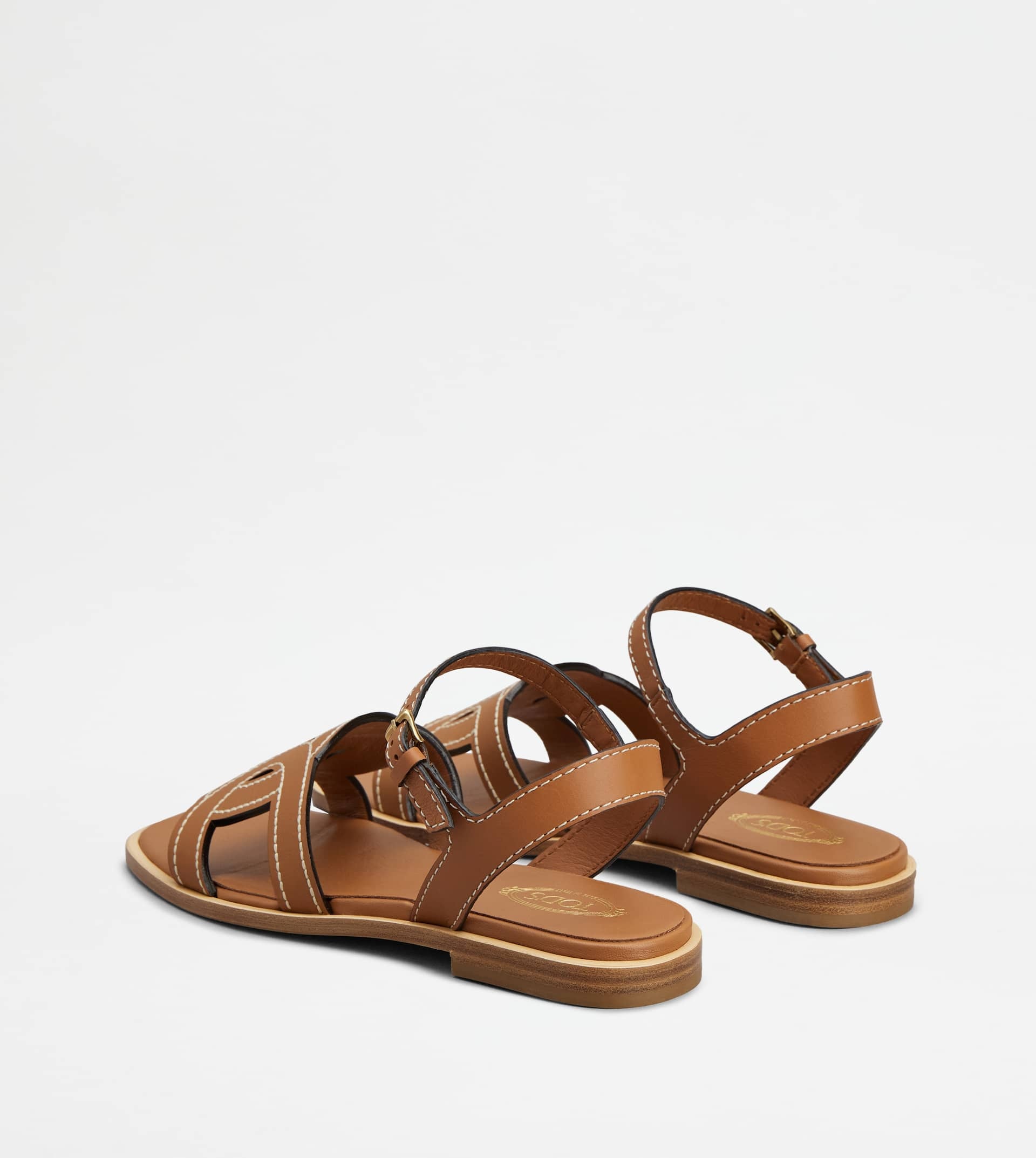 KATE SANDALS IN LEATHER - BROWN - 3