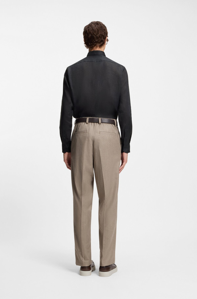 BECKHAM X BOSS REGULAR-FIT-SHIRT IN LINEN 5