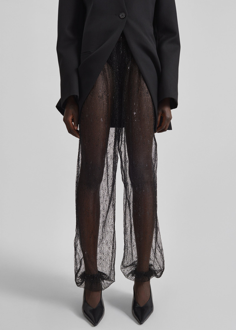 The Frankie Shop Orissa Lace Balloon Pants - Black outlook