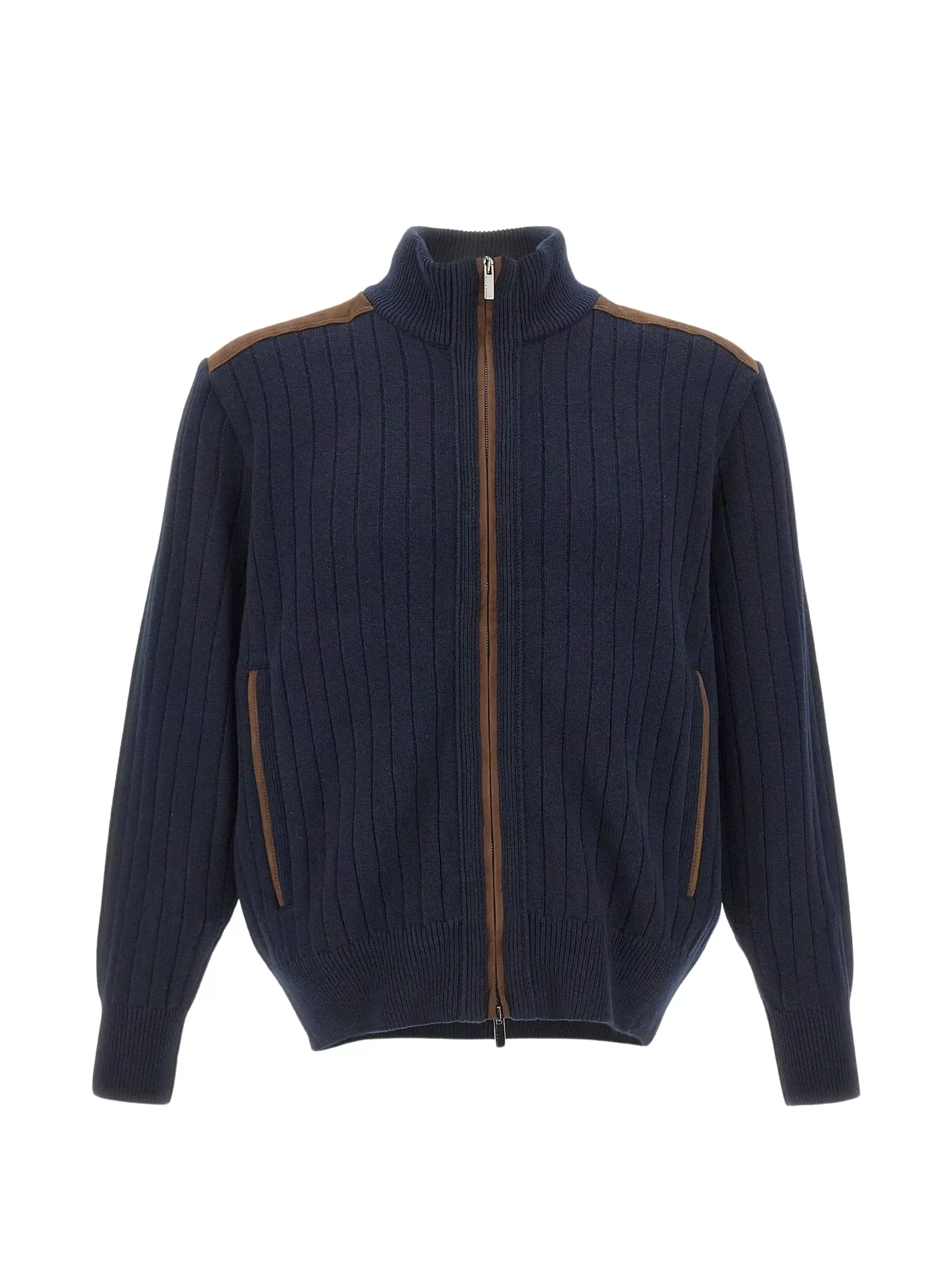 Cashmere Wool Zip Sweater - 1