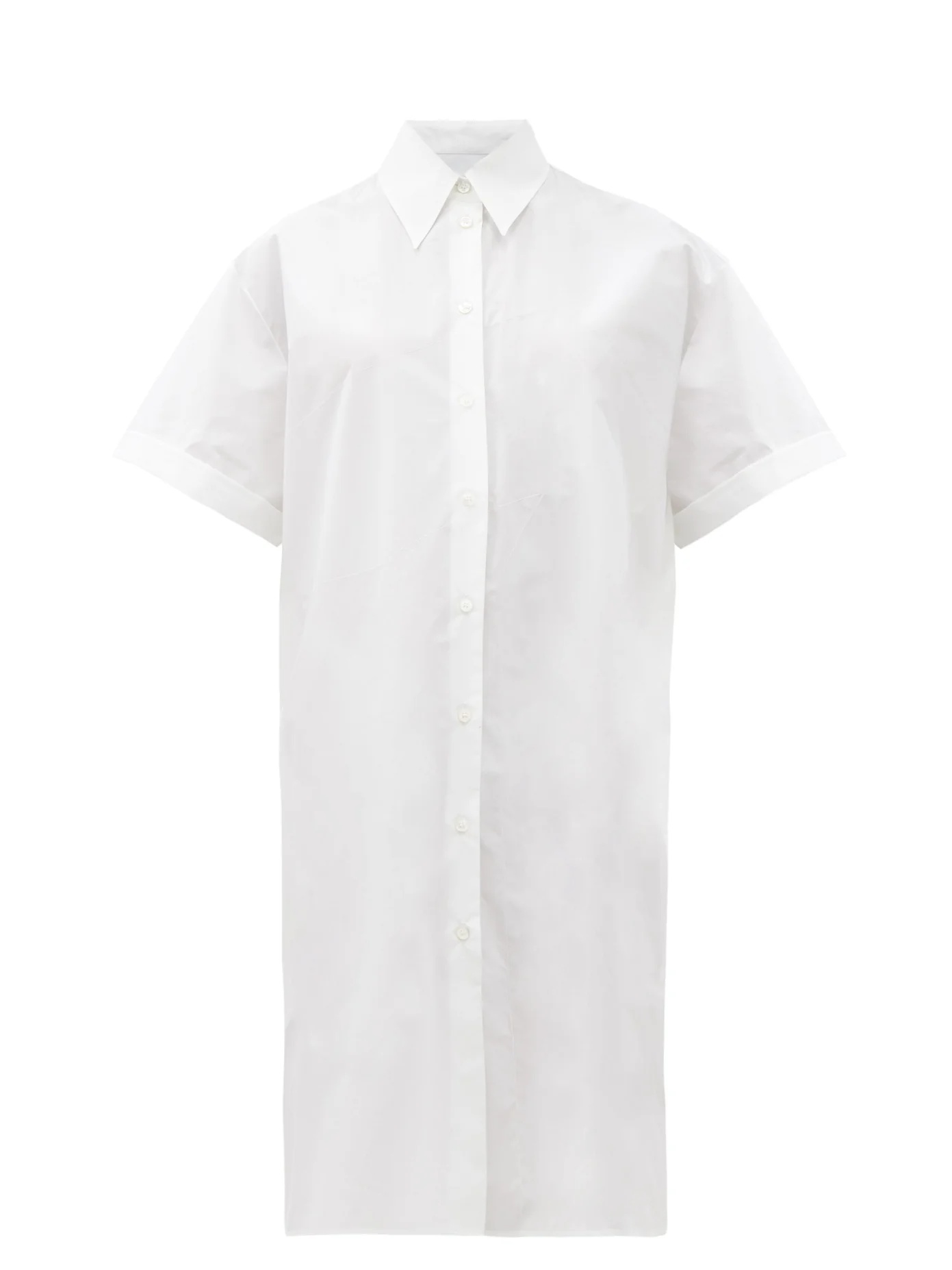 Oversized cotton-poplin shirt dress - 1