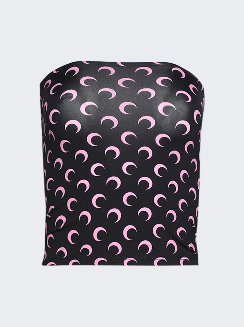 Moon Printed Jersey Sleeveless Tube Top Black And Pink - 1