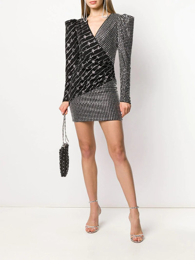 VERSACE crystal studded fitted dress outlook