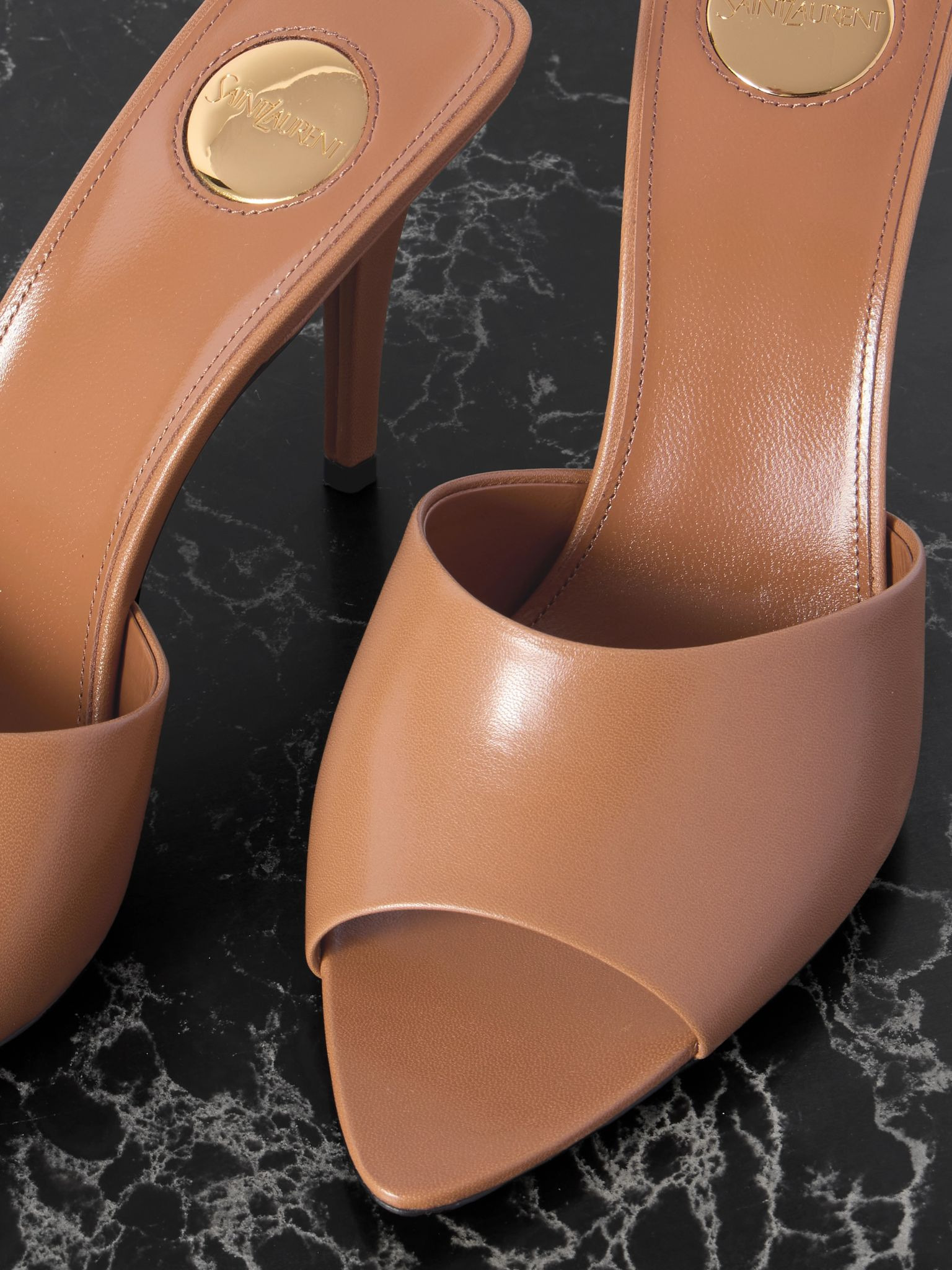 Romy leather mules Brown - 4
