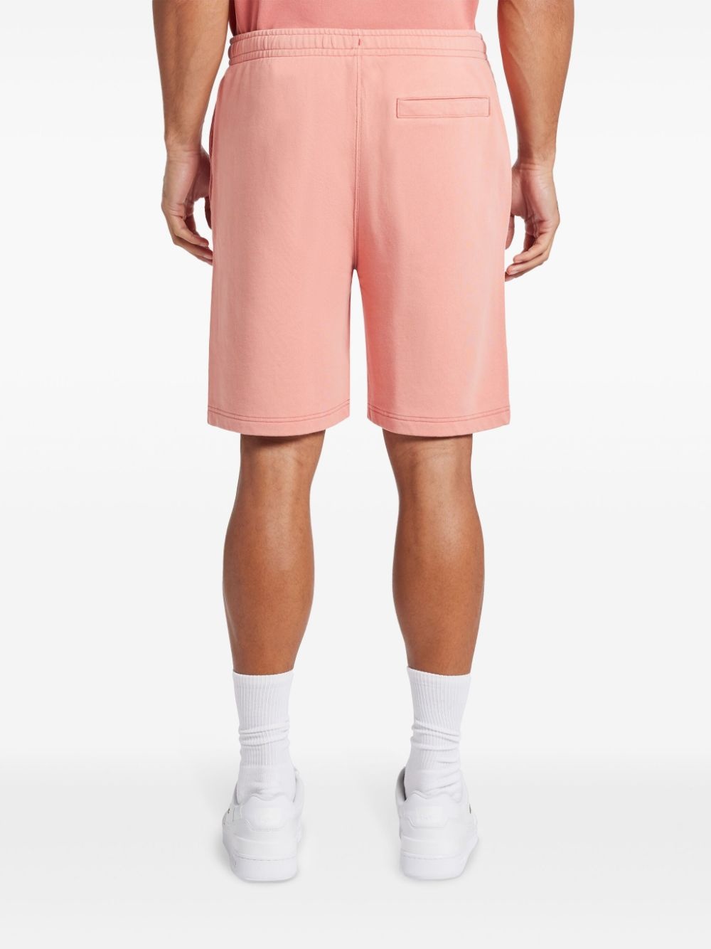 logo-print organic cotton track shorts - 4