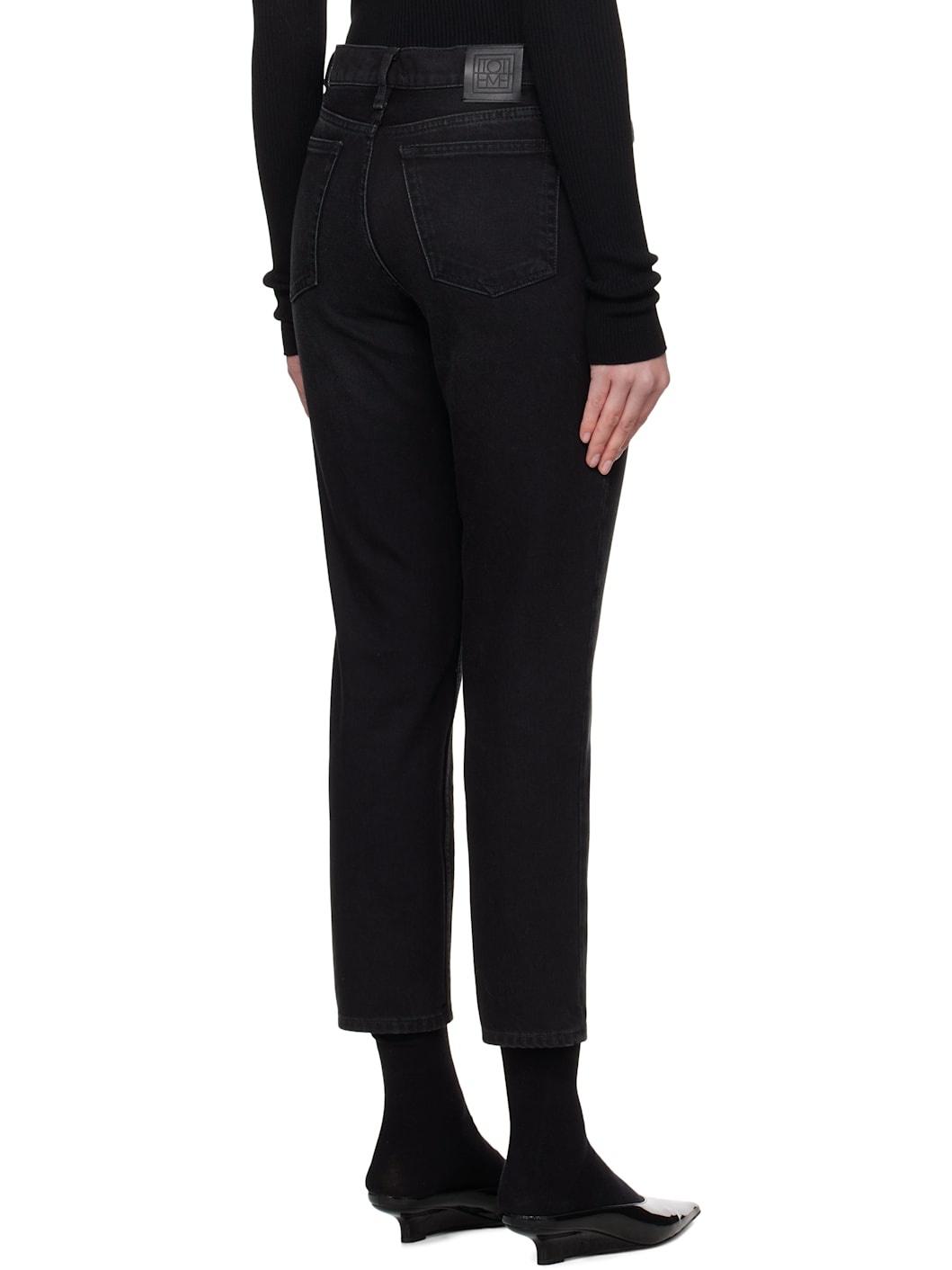 Black Low Taper Jeans - 3