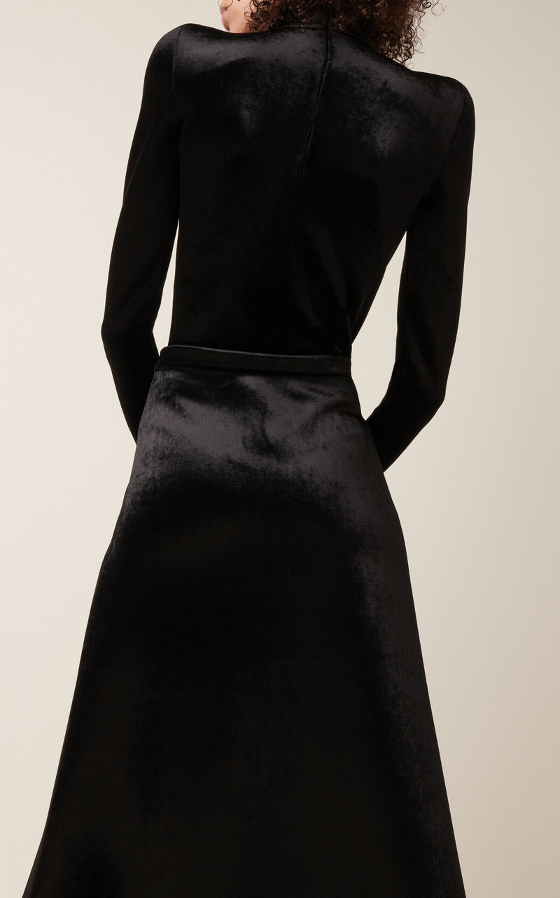 Velvet Turtleneck Bodysuit black 4