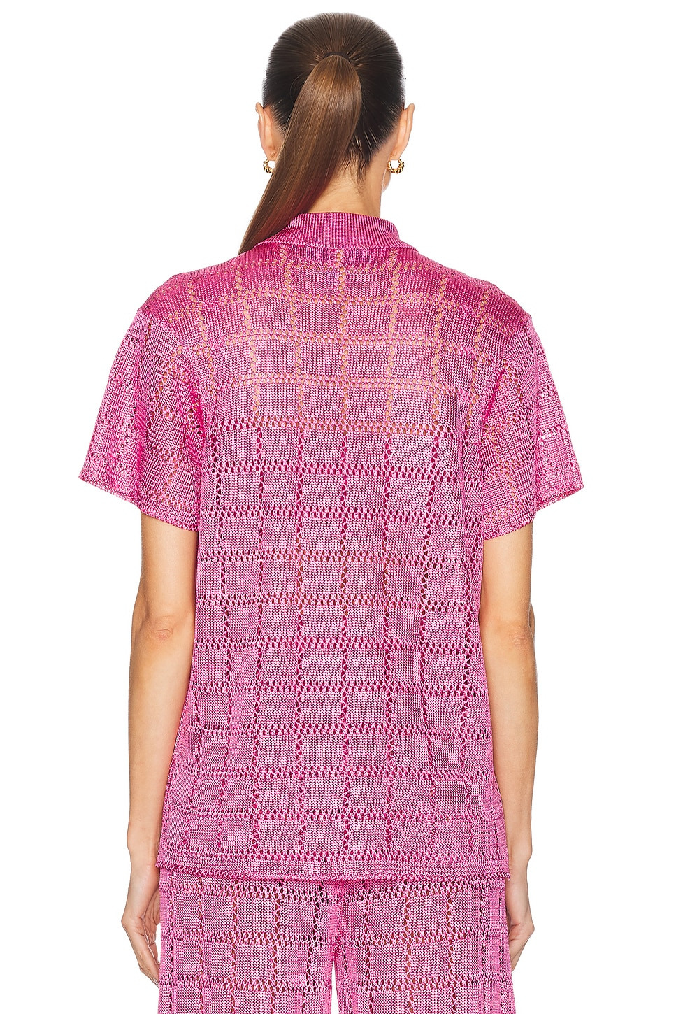 Short Sleeve Patchwork Shirt - 4