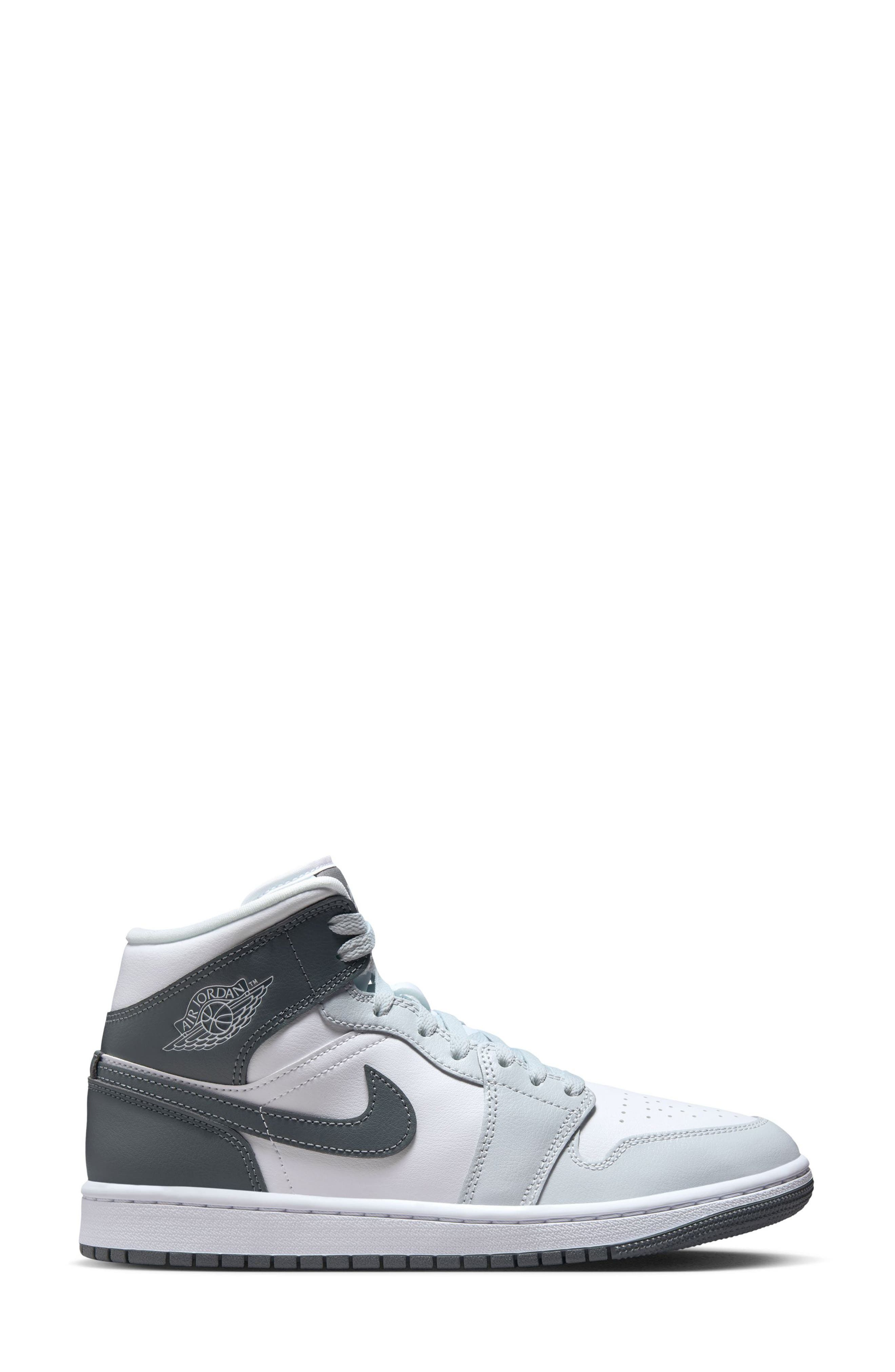 Air Jordan 1 Mid Sneaker in White/Smoke Grey/Platinum at Nordstrom - 2