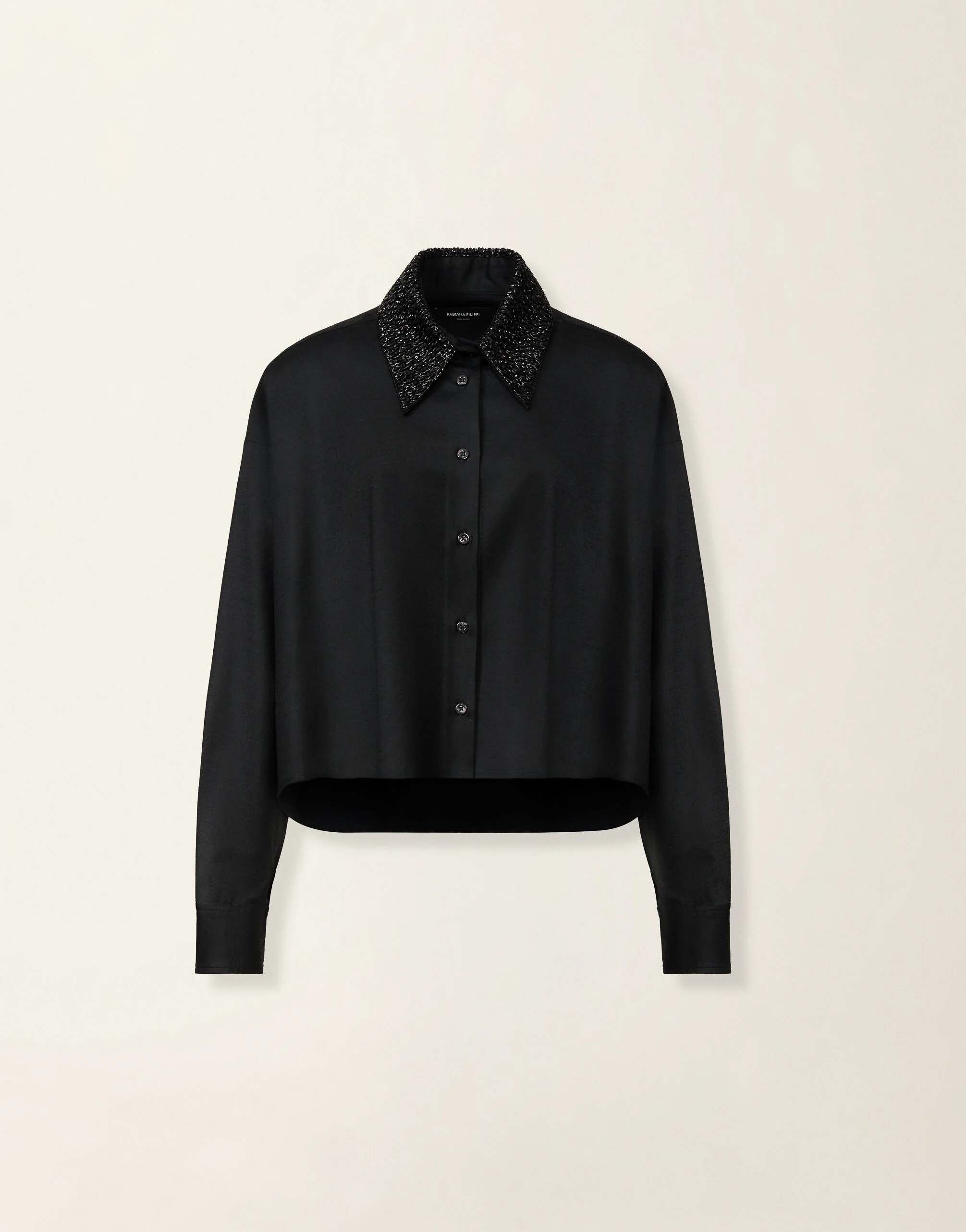 Cropped flannel shirt - 1