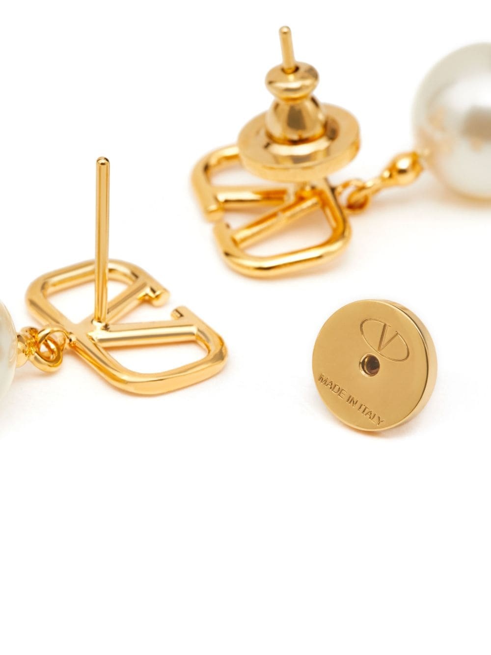 VLogo Signature pearl drop earrings - 5