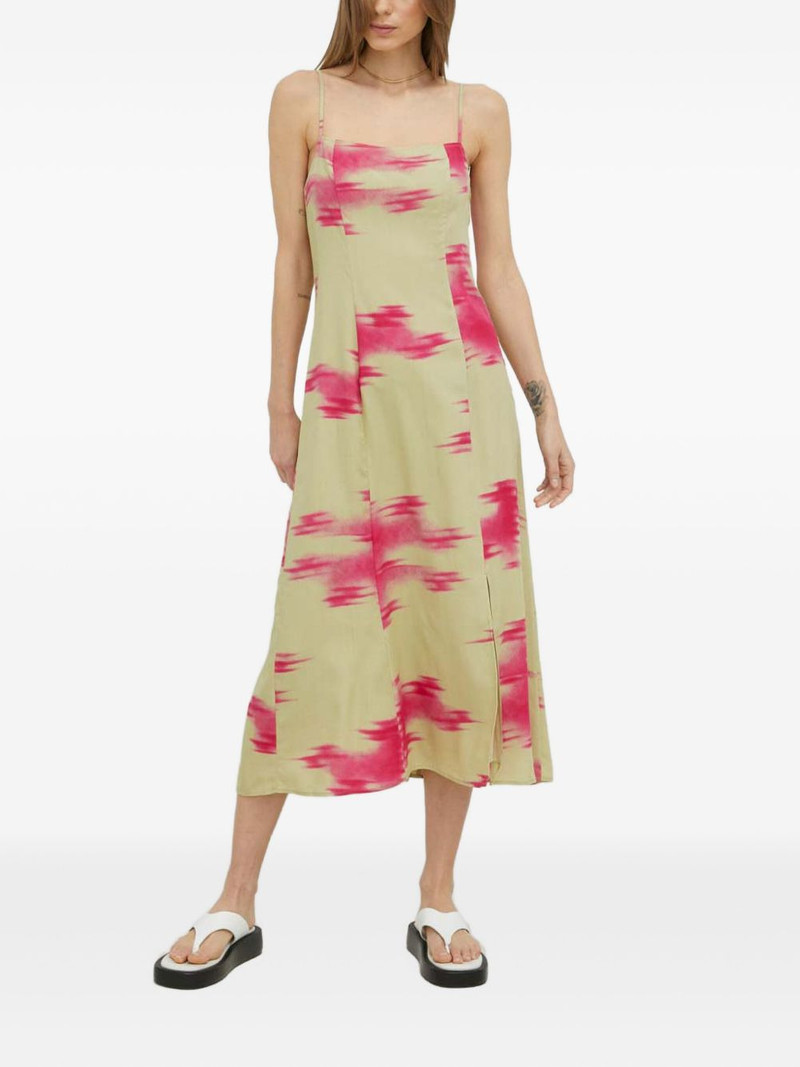 SAMSØE SAMSØE button print midi dress outlook