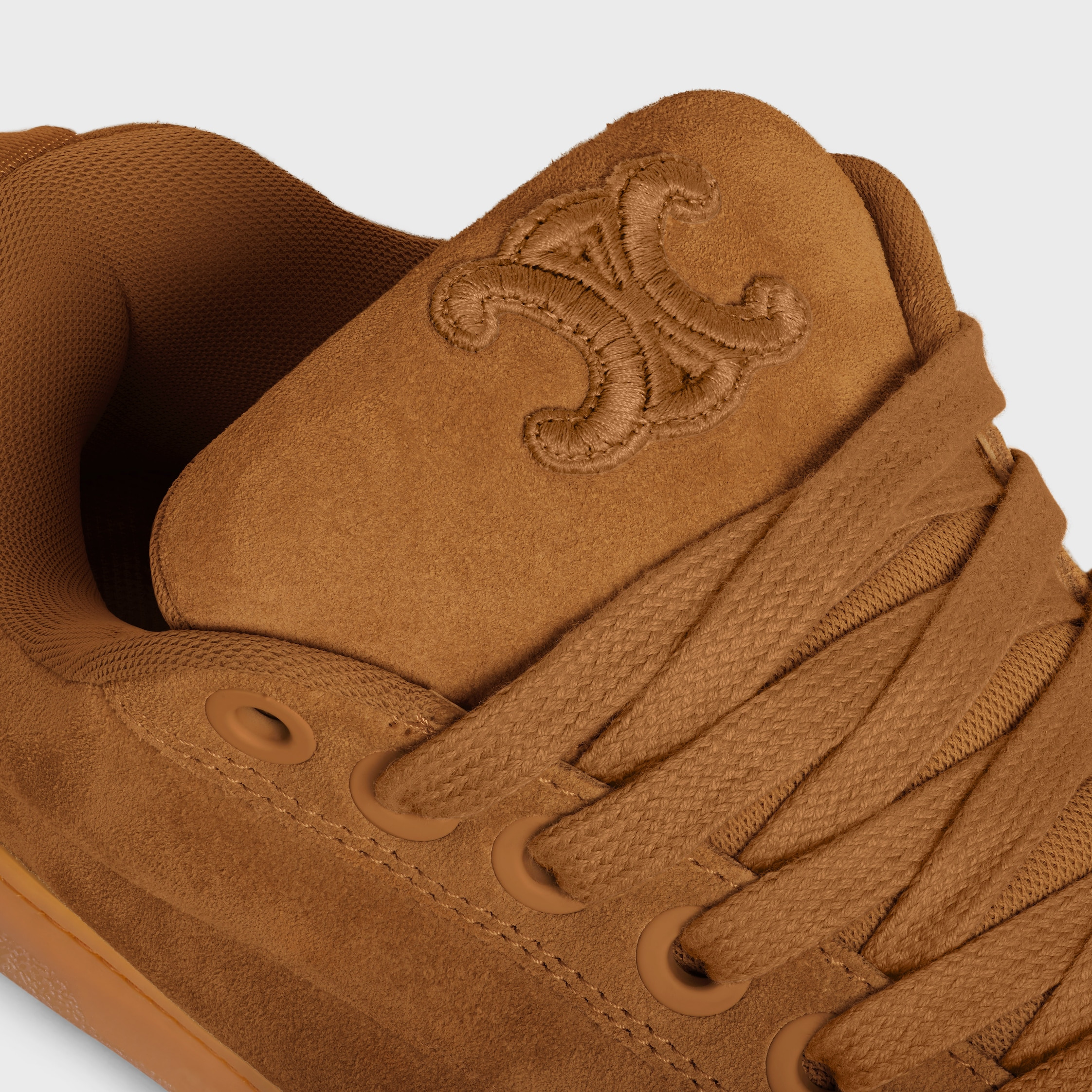 CELINE HUNTINGTON LOW LACE-UP SNEAKER in SUEDE CALFSKIN AND MESH - 5