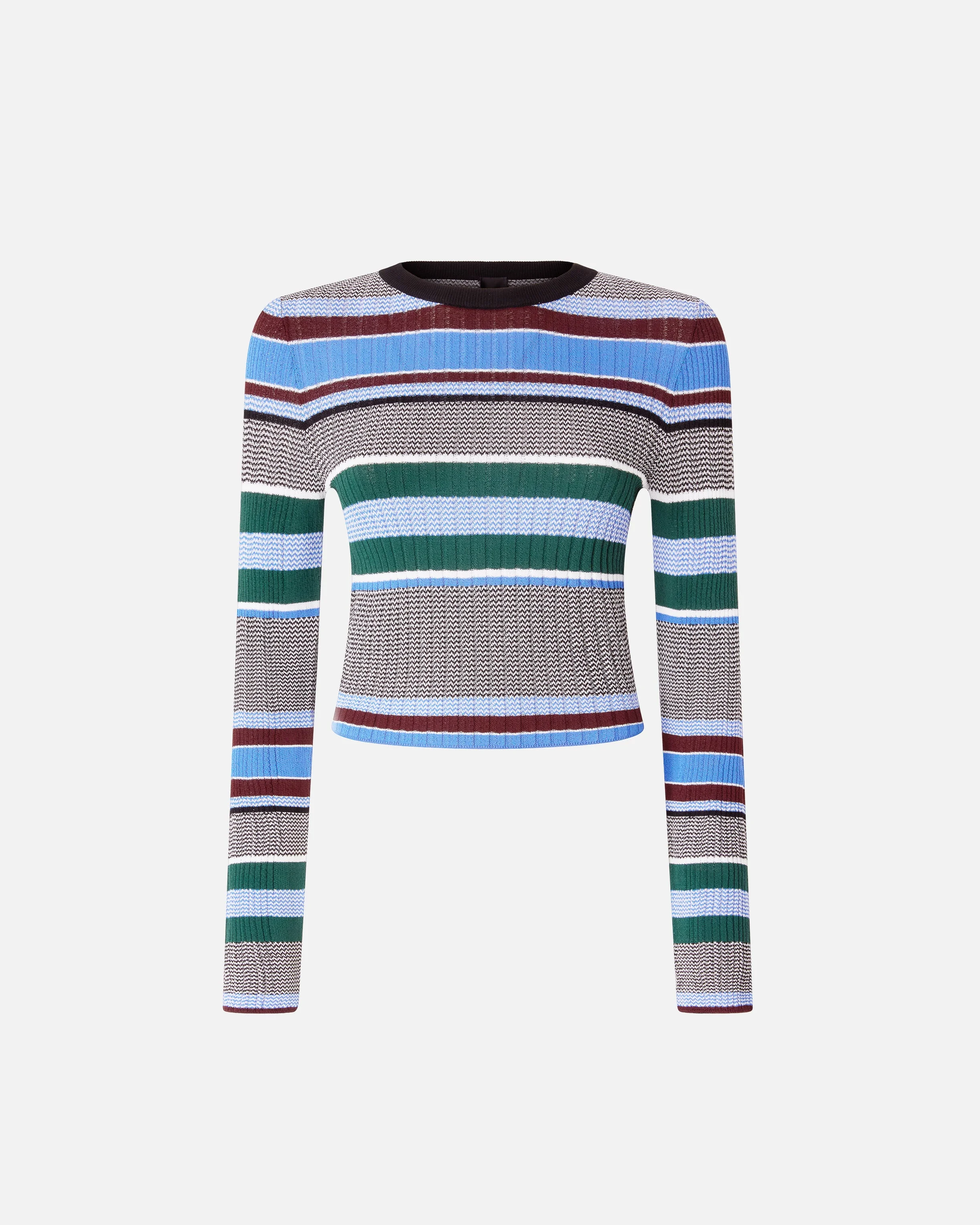 MULTICOLOURED STRIPED SWEATER - 1