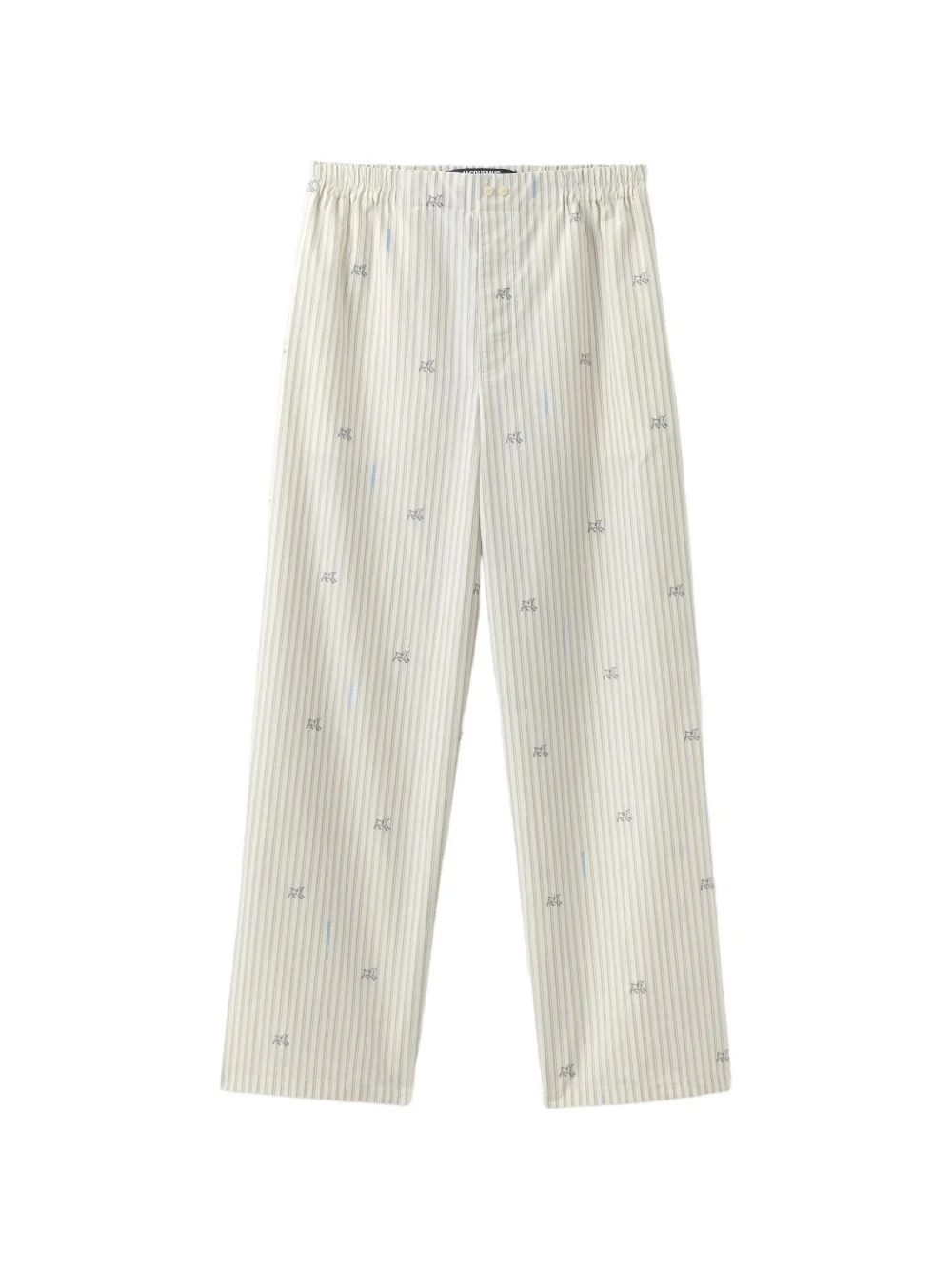 The Pyjama striped-details cotton trousers - 1