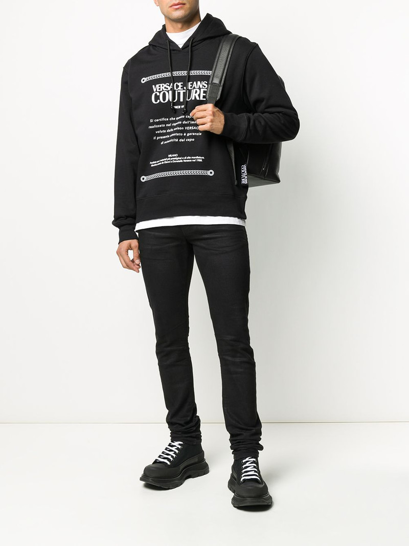 VERSACE JEANS COUTURE graphic-print logo hoodie outlook
