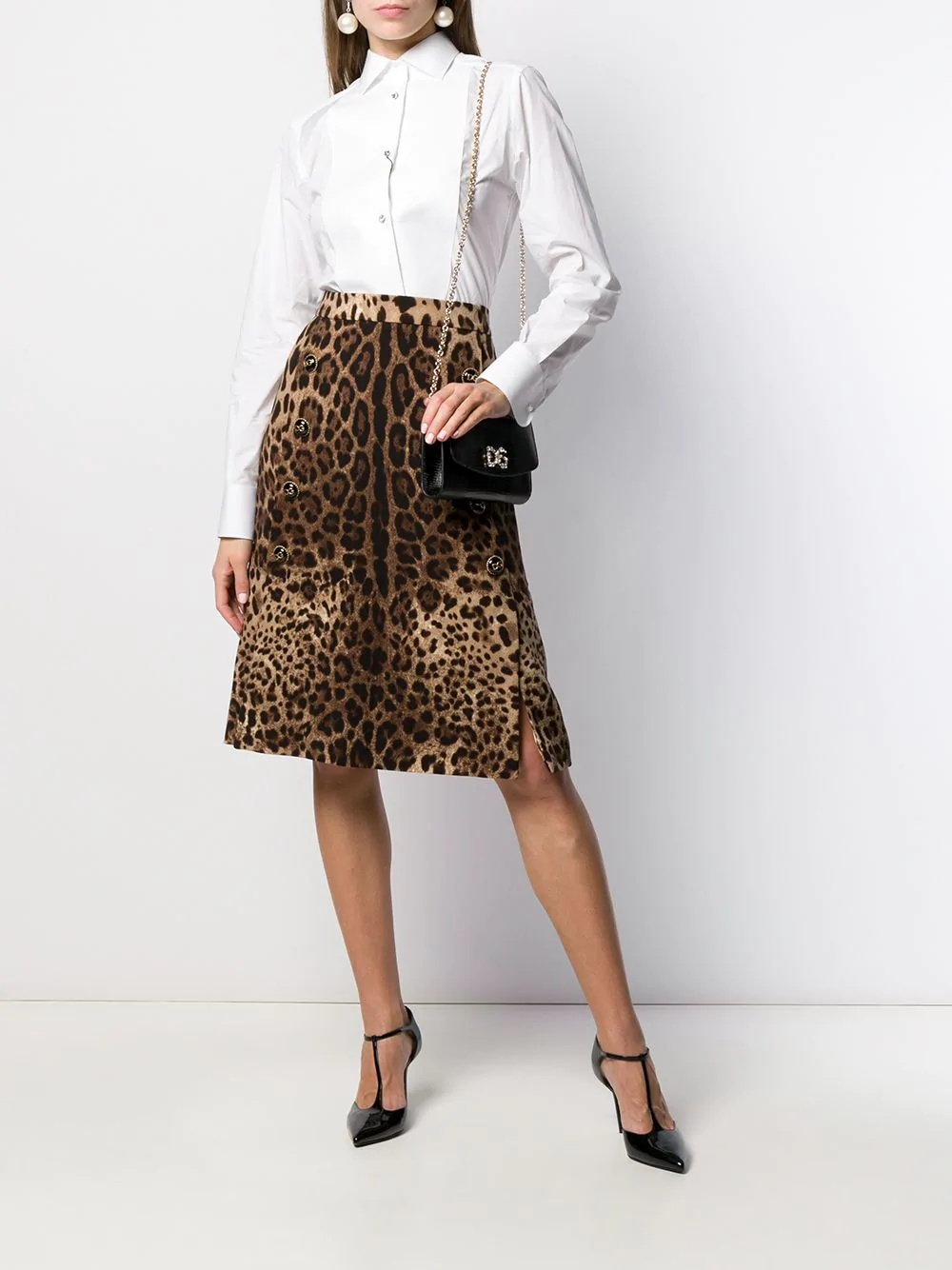 A-line leopard print skirt - 2