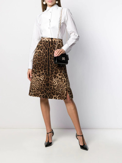 Dolce & Gabbana A-line leopard print skirt outlook