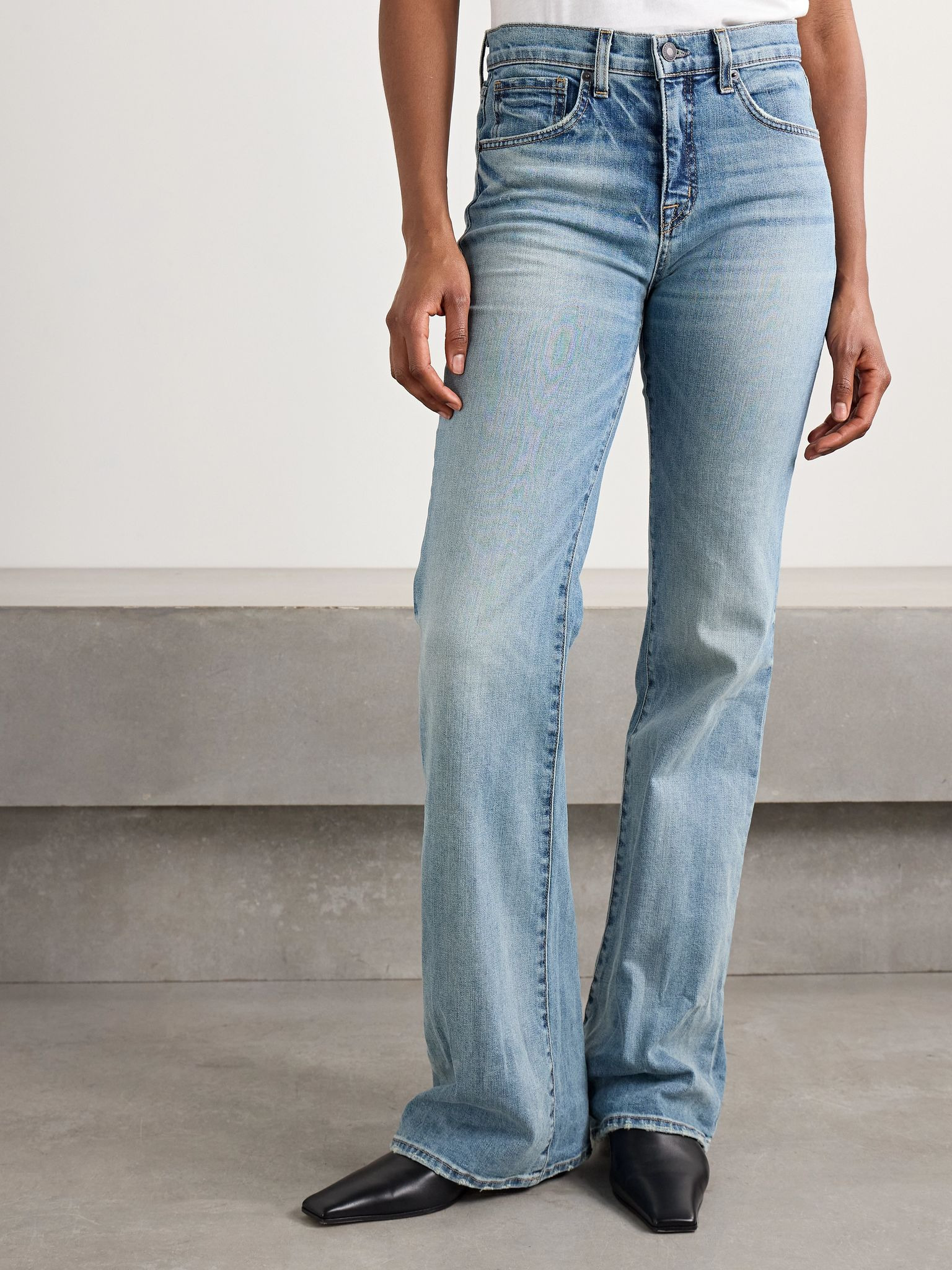 Celia high-rise straight-leg jeans Light denim - 3