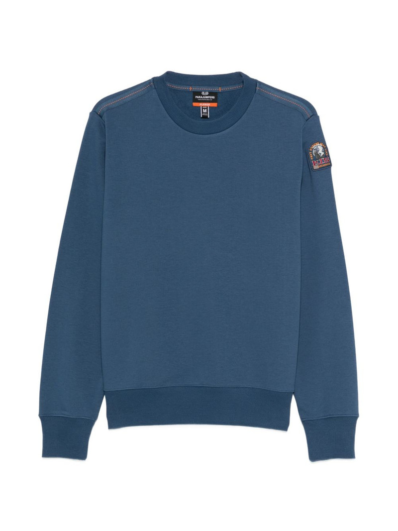 patch crew neck sweatshirt 1
