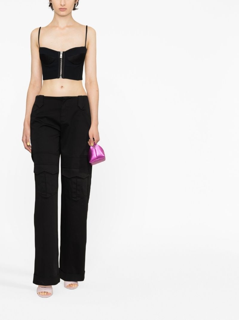 wide-leg cargo trousers - 2