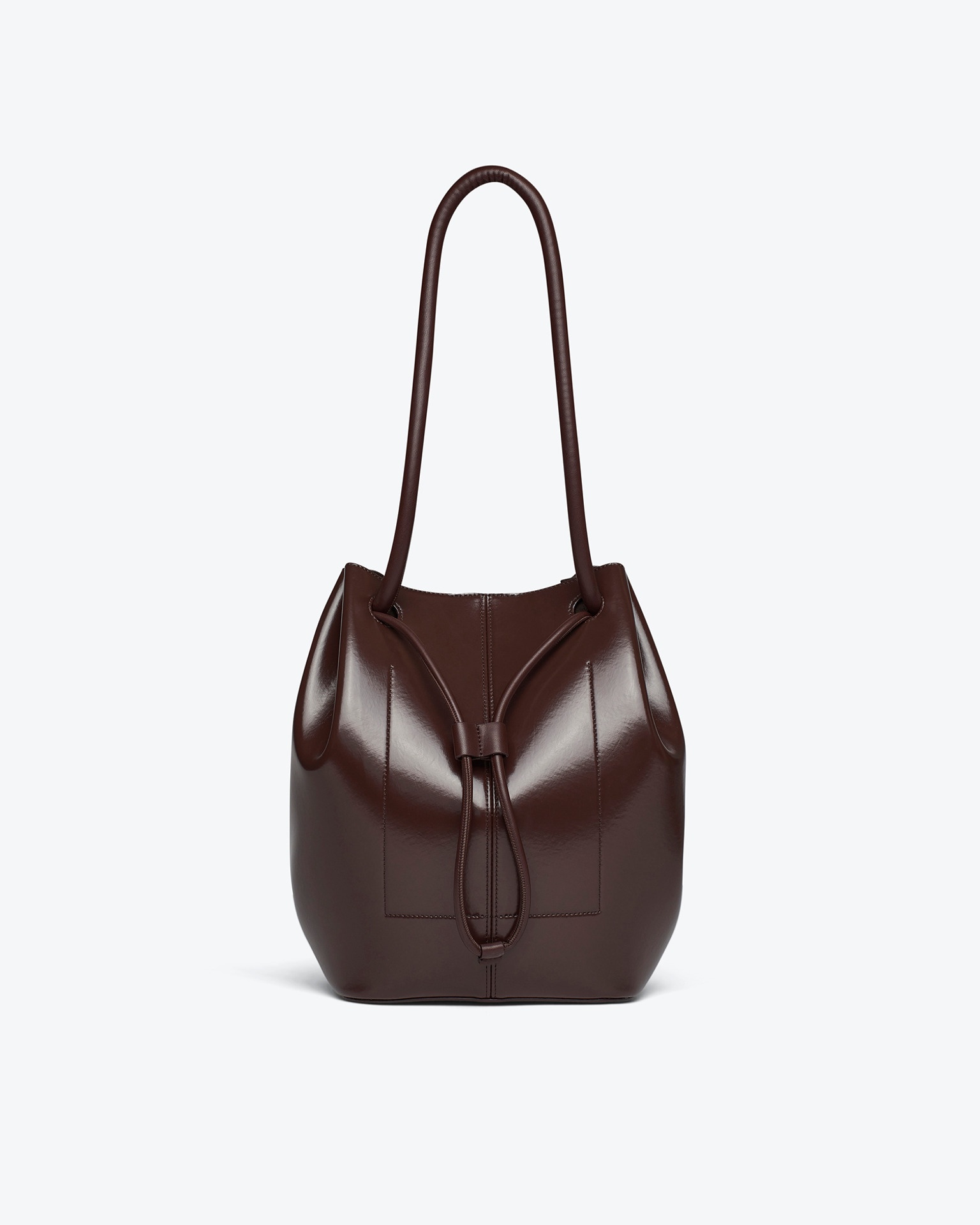 ELONGATED BUCKET MEDIUM - Alt-nappa bucket bag - Coffee bean - 2