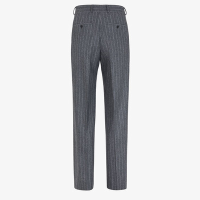 FENDI Gray wool pants outlook