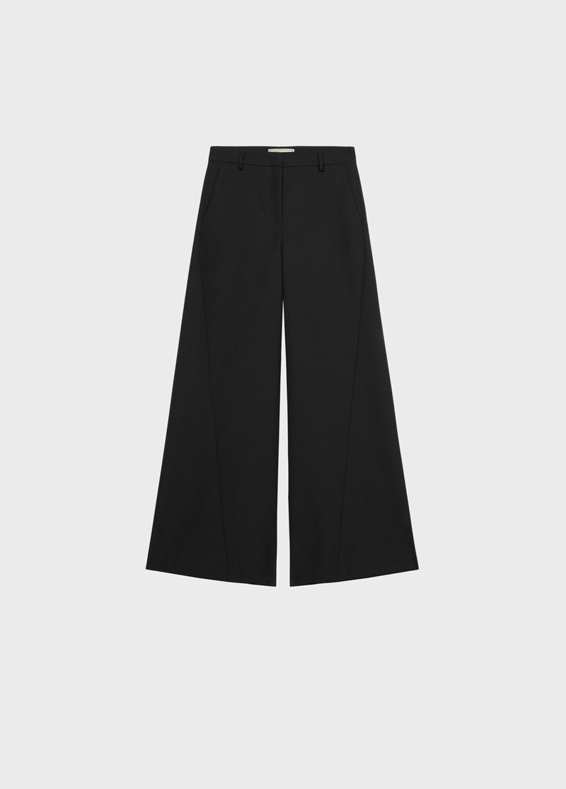 SUPERWIDE-LEG PANTS IN GRAIN DE POUDRE WOOL 1