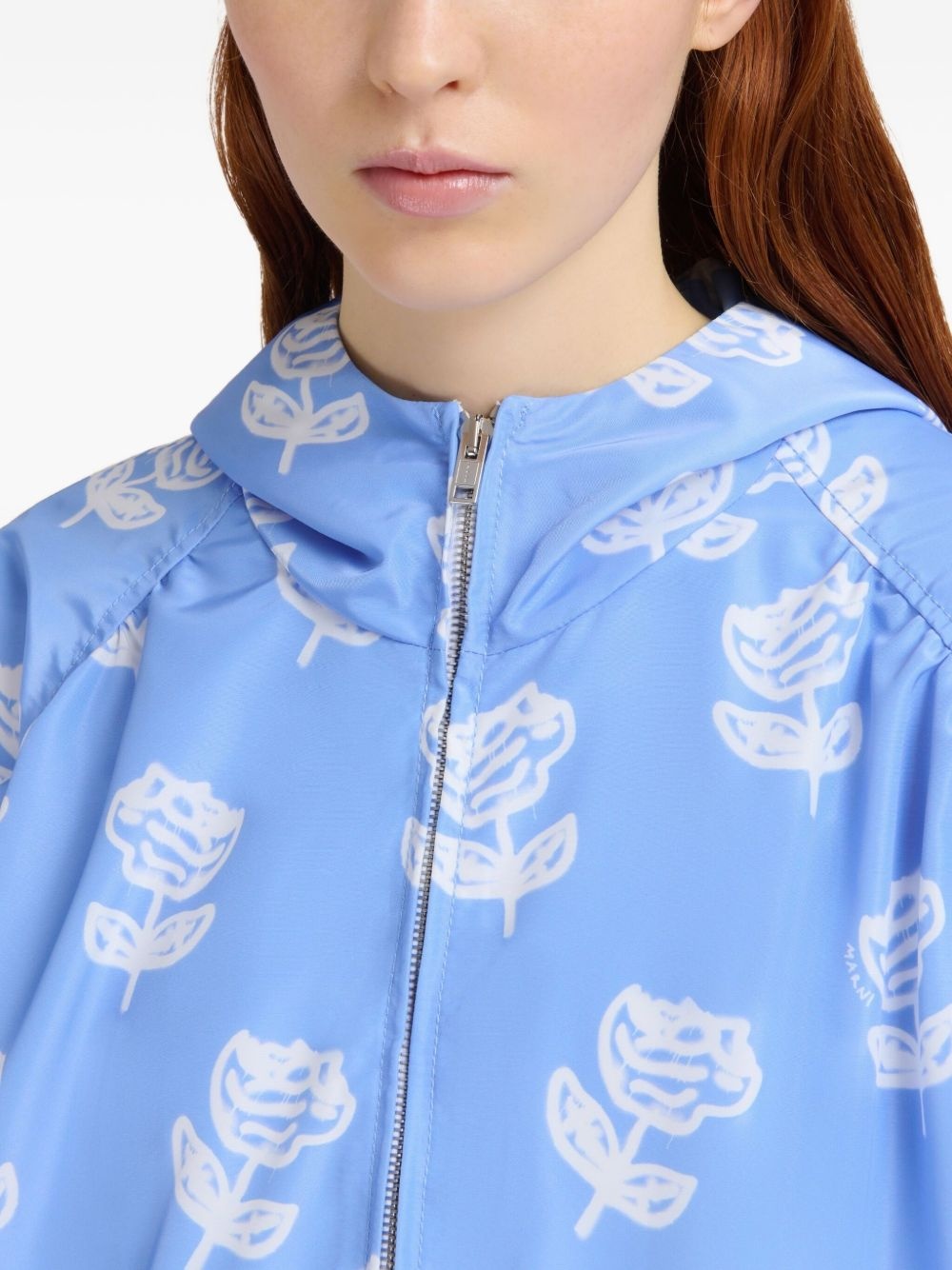 floral-print zip-up jacket - 5