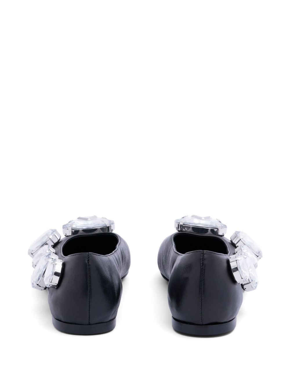 crystal-embellished ballerina shoes - 3