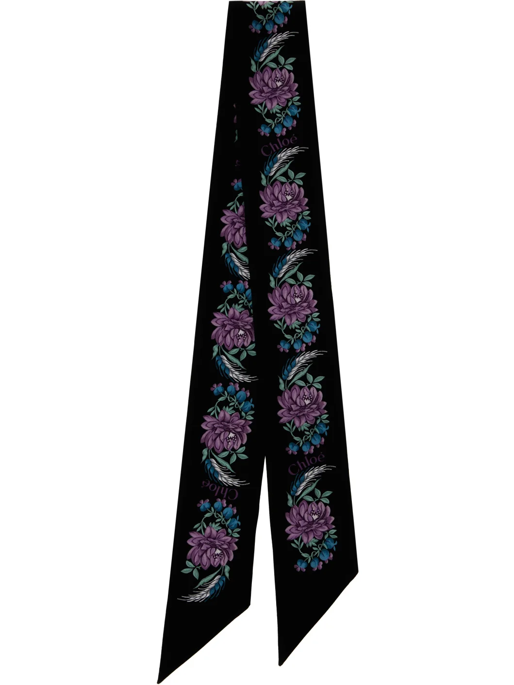 Black 'The Chloé Folk' Bandeau Scarf - 1