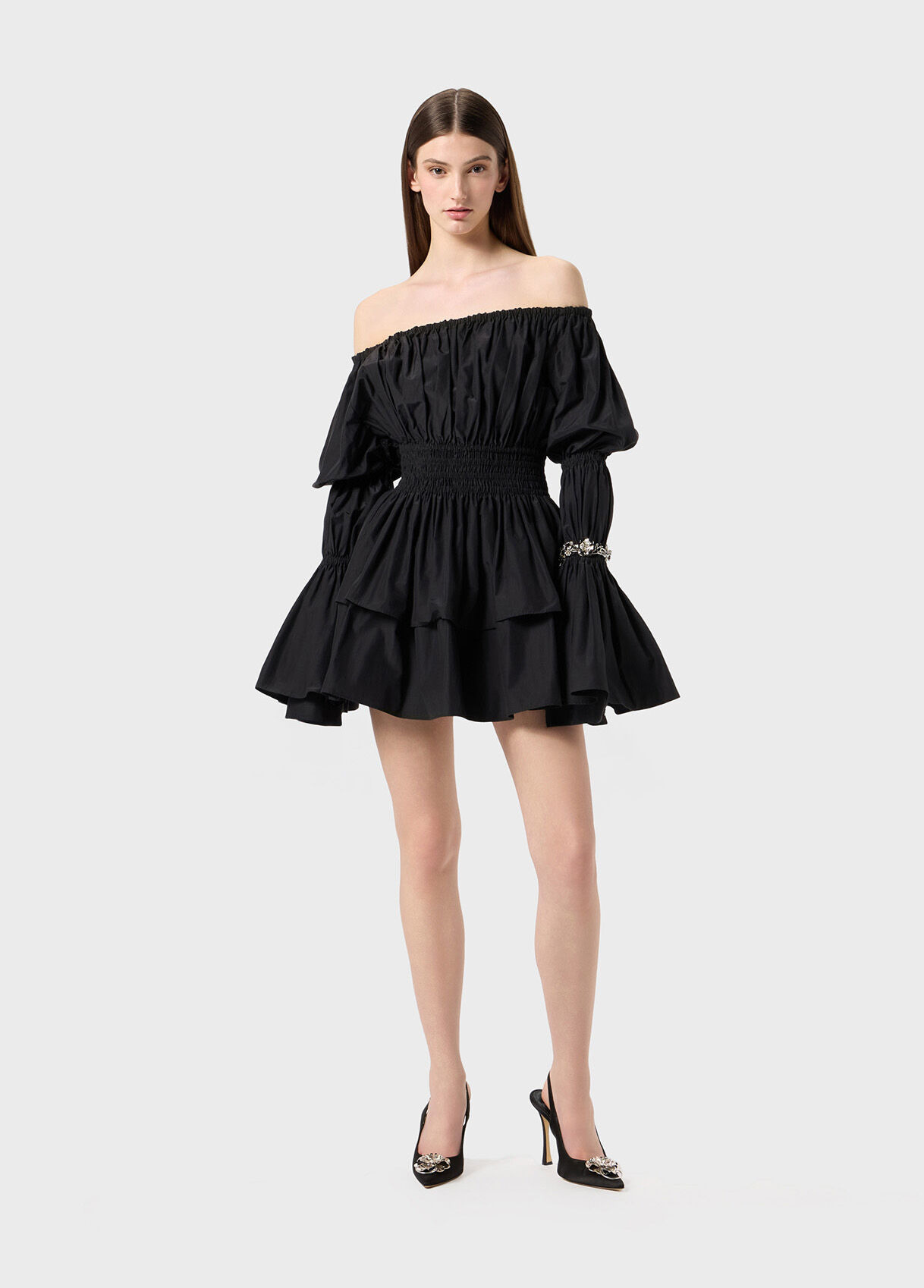 COTTON DRESS WITH RUFFLES AND GATHERING - 5